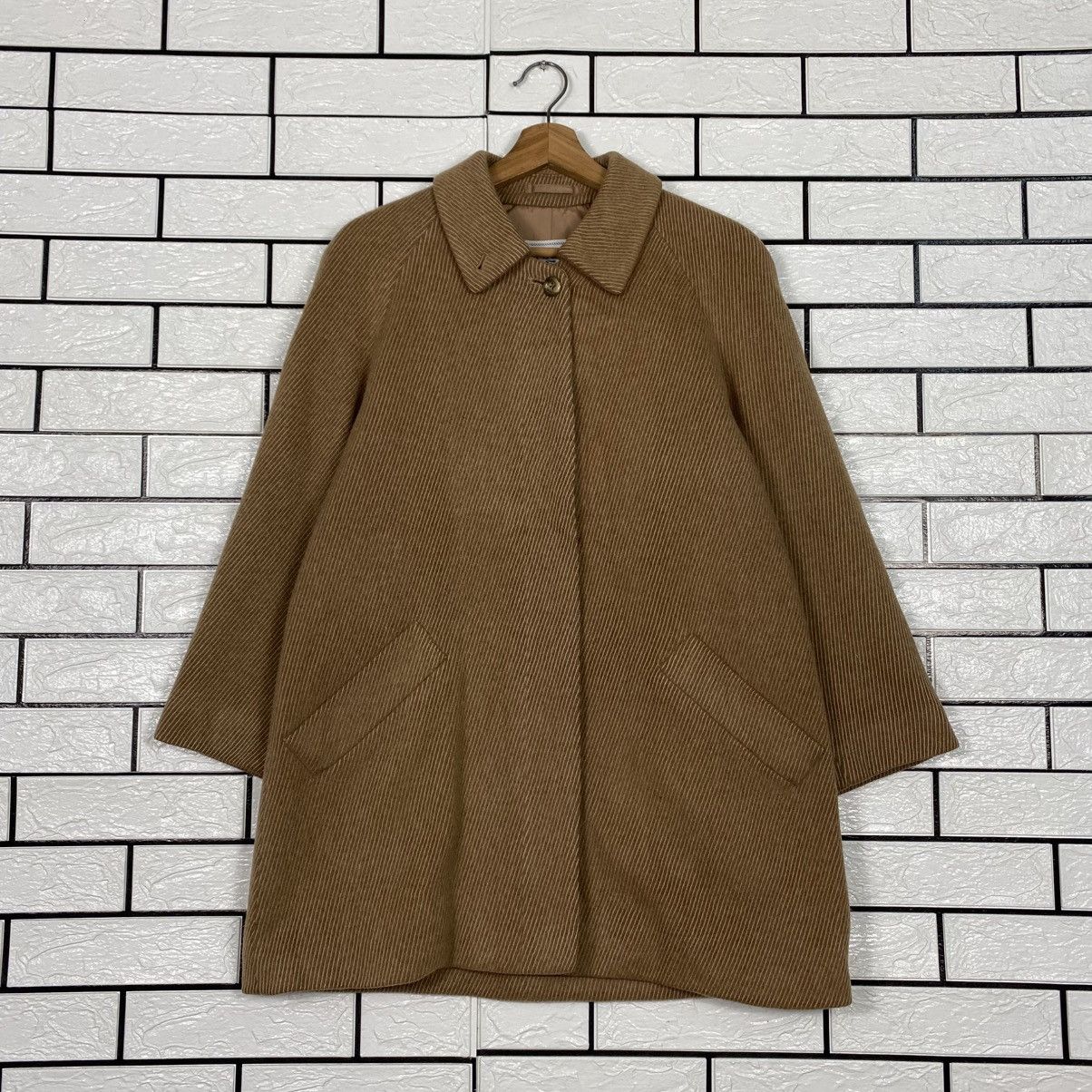 Burberry 📌Vintage Wool Button Jacket Burberrys Herringbone Size US M / EU 48-50 / 2 - 2 Thumbnail