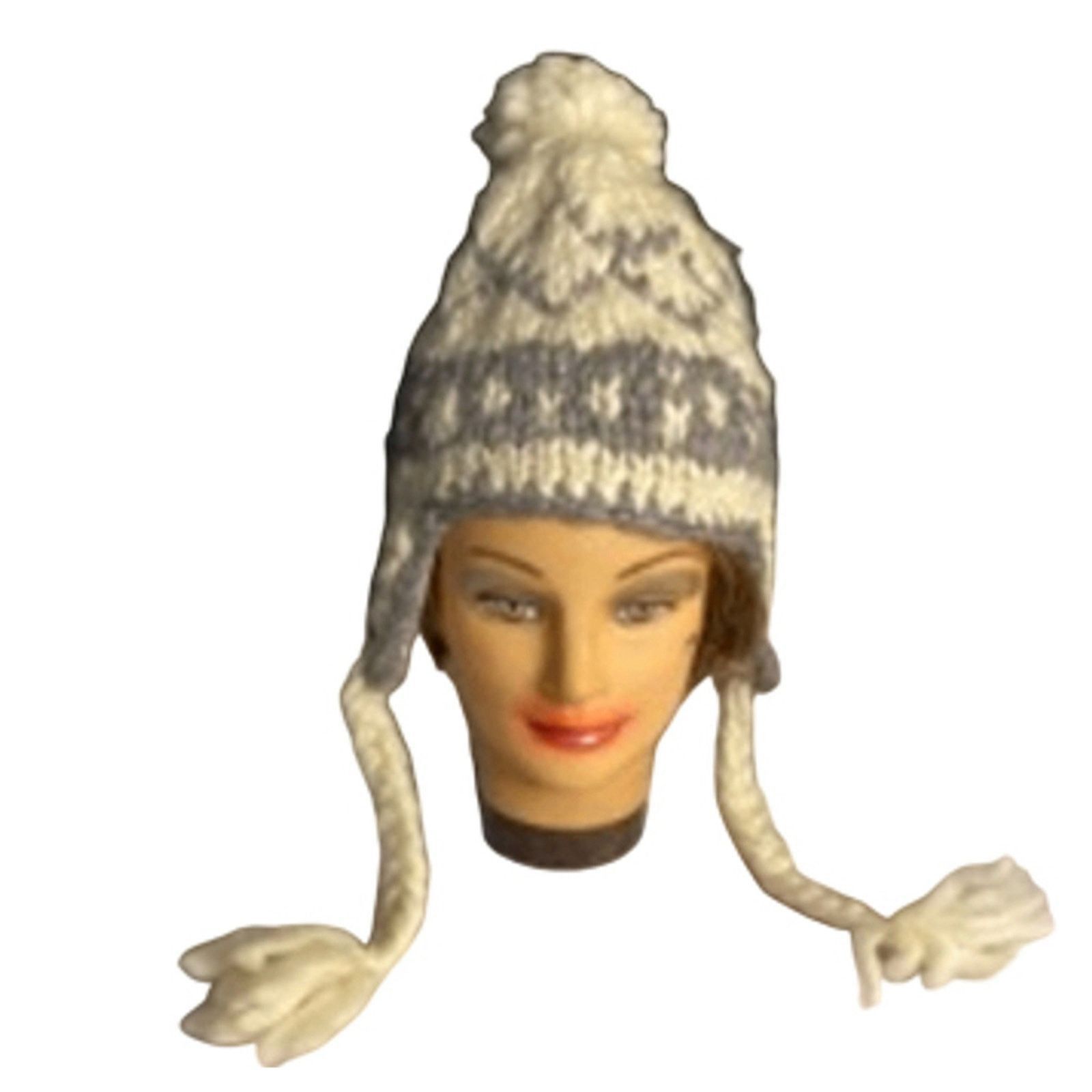 Other Cozy Fair Isle Wool Knit Pom Pom Winter Hat World Market Size ONE SIZE - 2 Thumbnail
