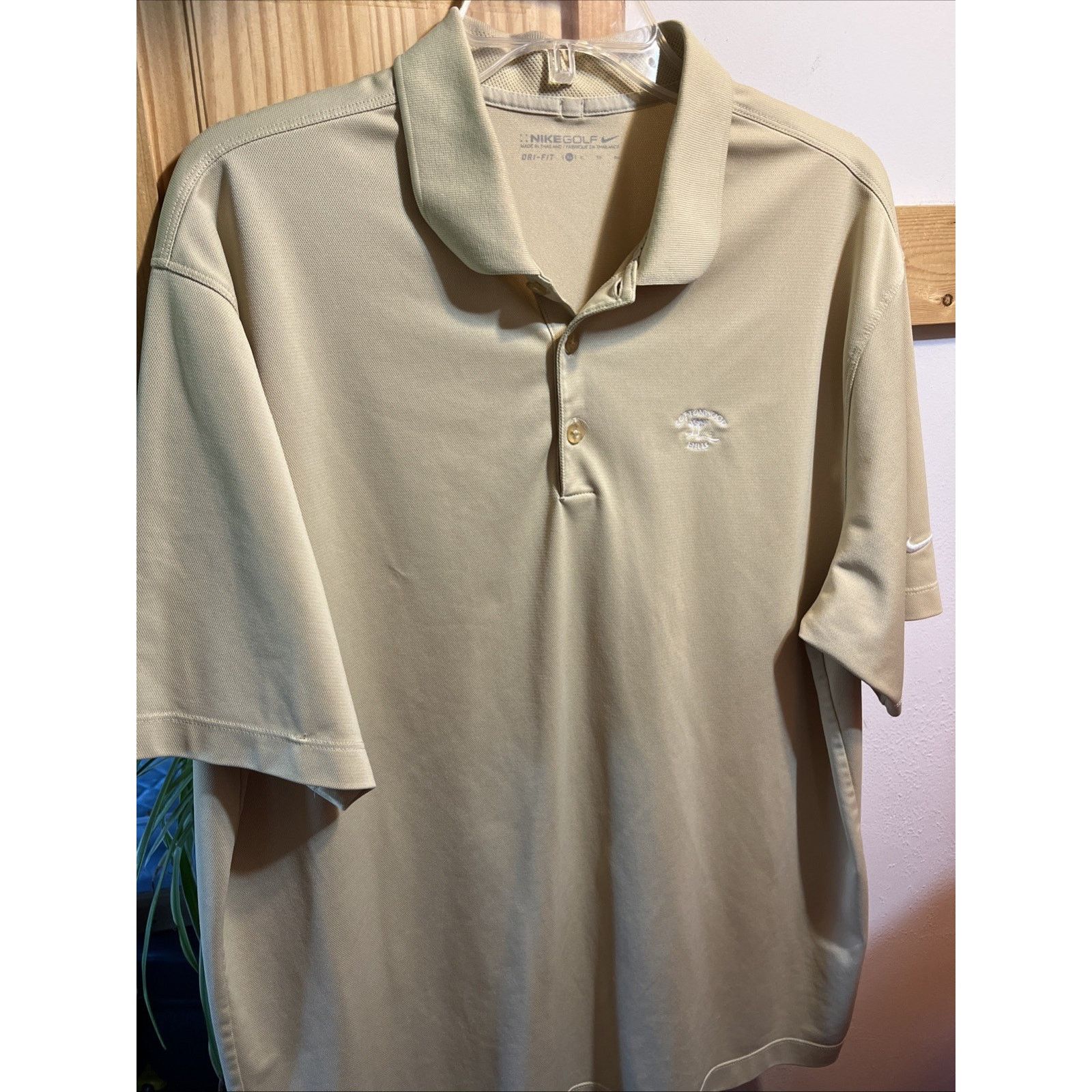 Nike Nike Golf Dri Fit Men XL Gold SS Button Polyester Polo Shirt Size US XL / EU 56 / 4 - 2 Thumbnail