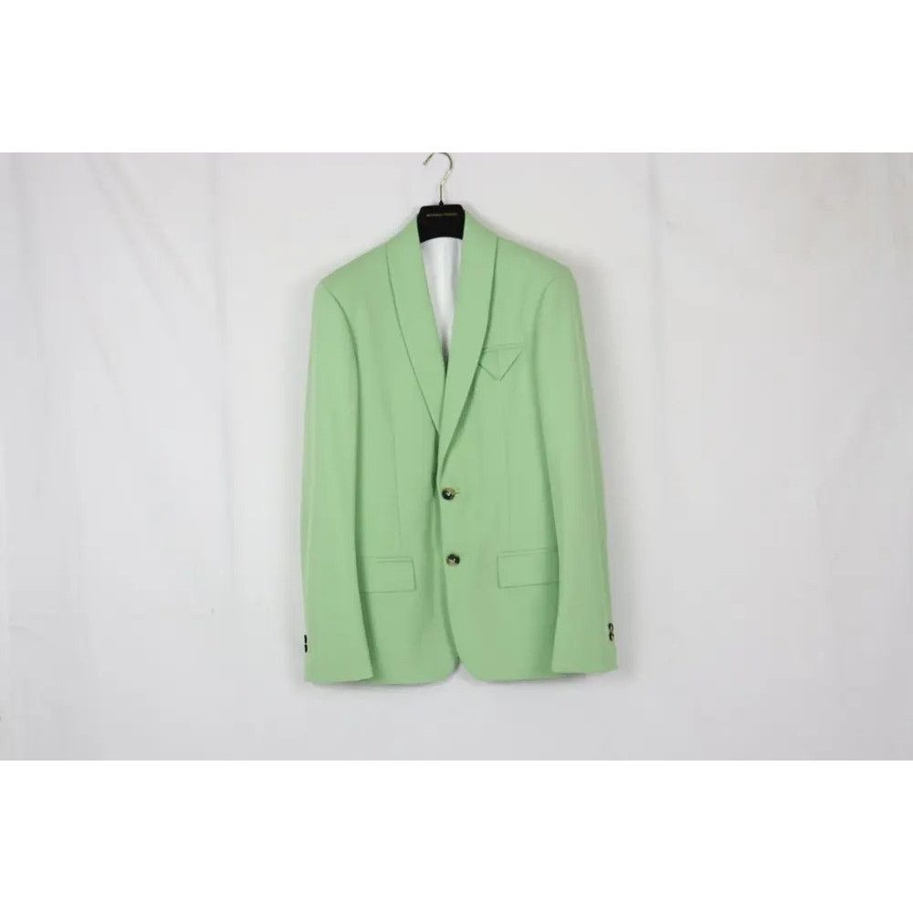 Bottega Veneta o1rshd1 Blazer Jacket Graine de Poudre Stretch in Pistachio Size US L / EU 52-54 / 3 - 2 Thumbnail