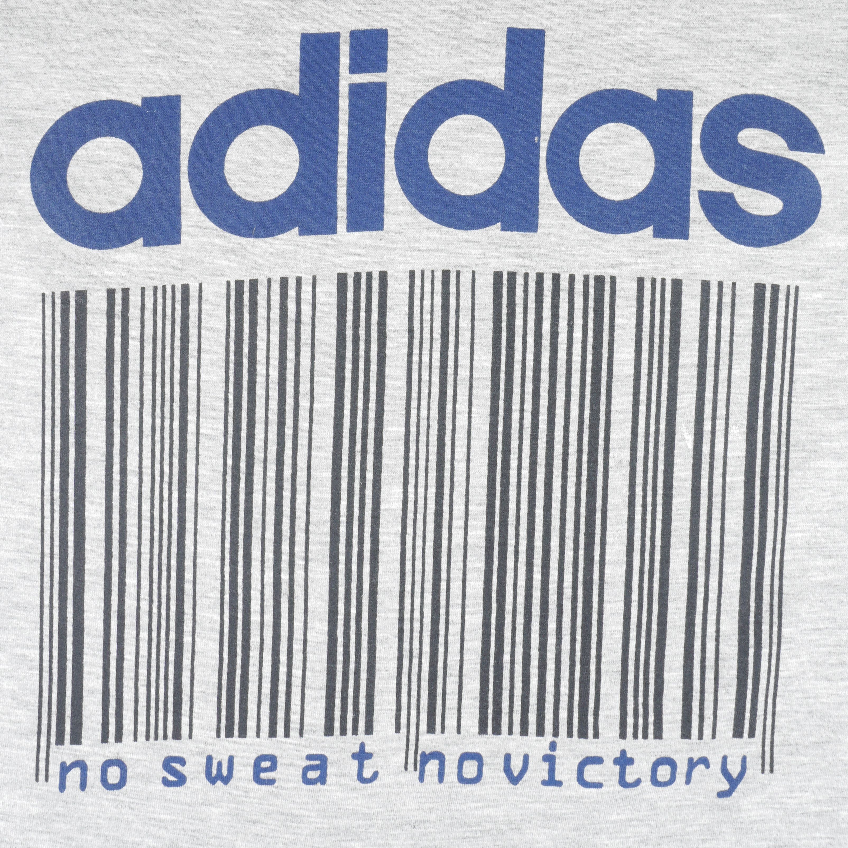 Adidas No Sweat No Victory Barcode T-Shirt 1990s Size US M / EU 48-50 / 2 - 3 Thumbnail
