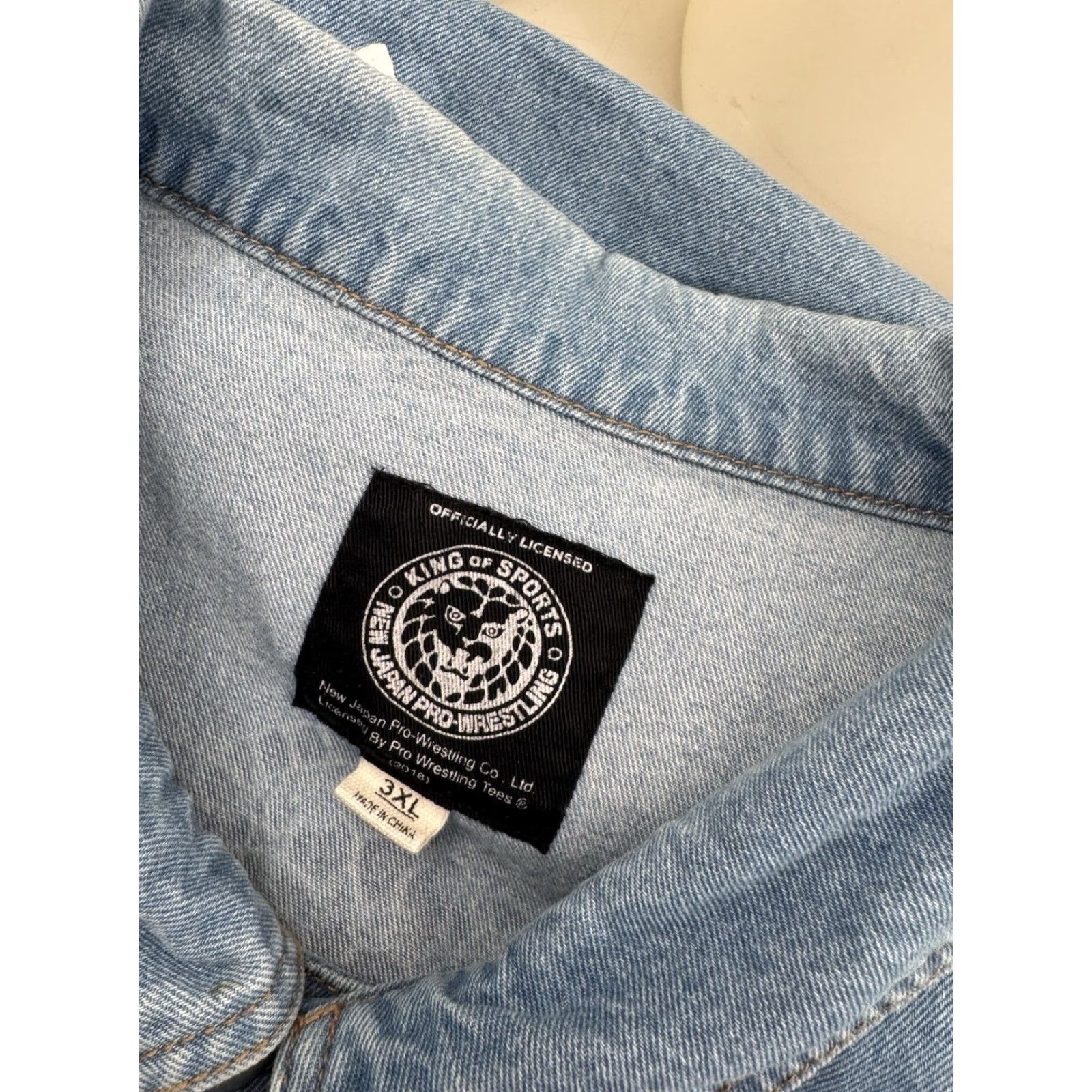 Denime King of Sports / NEW JAPAN PRO WRESTLING / Bullet Club Mens 3XL Denim Vest Size US XXL / EU 58 / 5 - 4 Thumbnail