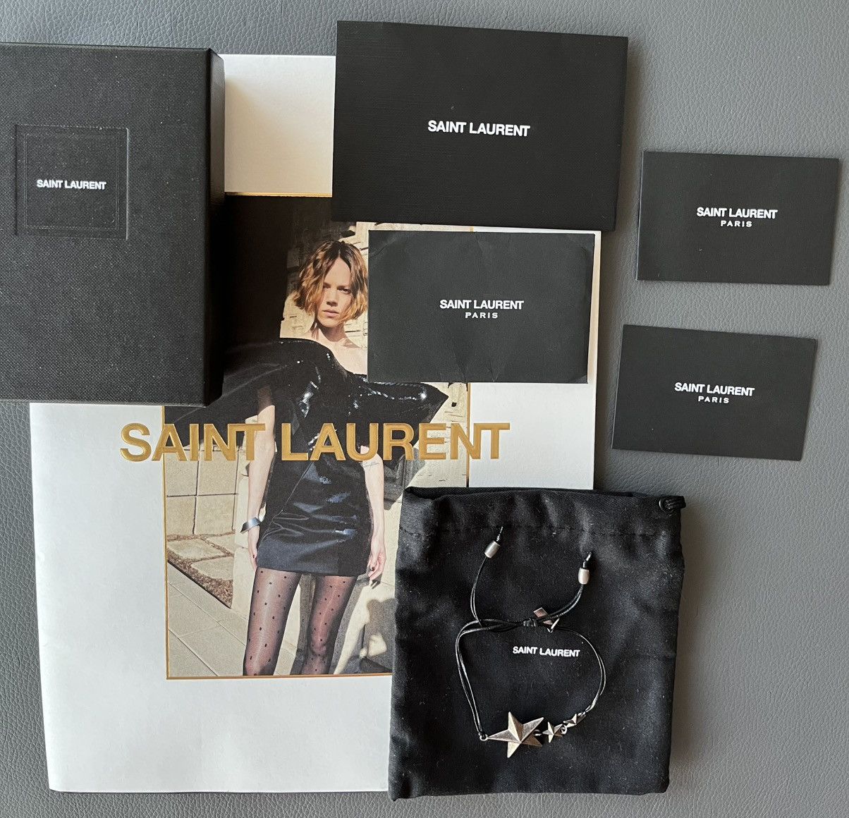 Hedi Slimane × Saint Laurent Paris × Yves Saint Laurent 🌟 🌟 🌟 Super Runway Saint Laurent Metal Star Bracelet ⭐️ Size ONE SIZE - 8 Thumbnail