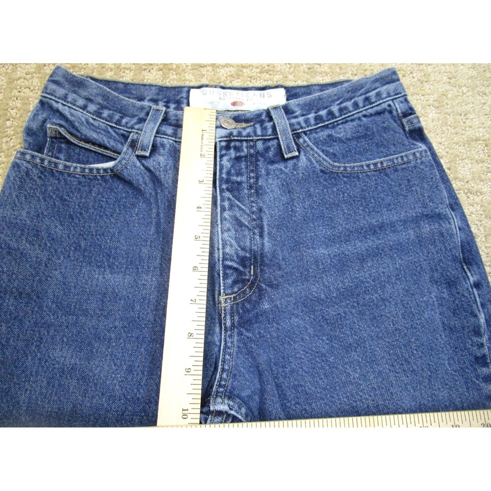 Guess VINTAGE GUESS Jeans Women 28 High Rise Tapered Denim Dark Wash 90s Size 28" / US 6 / IT 42 - 6 Thumbnail