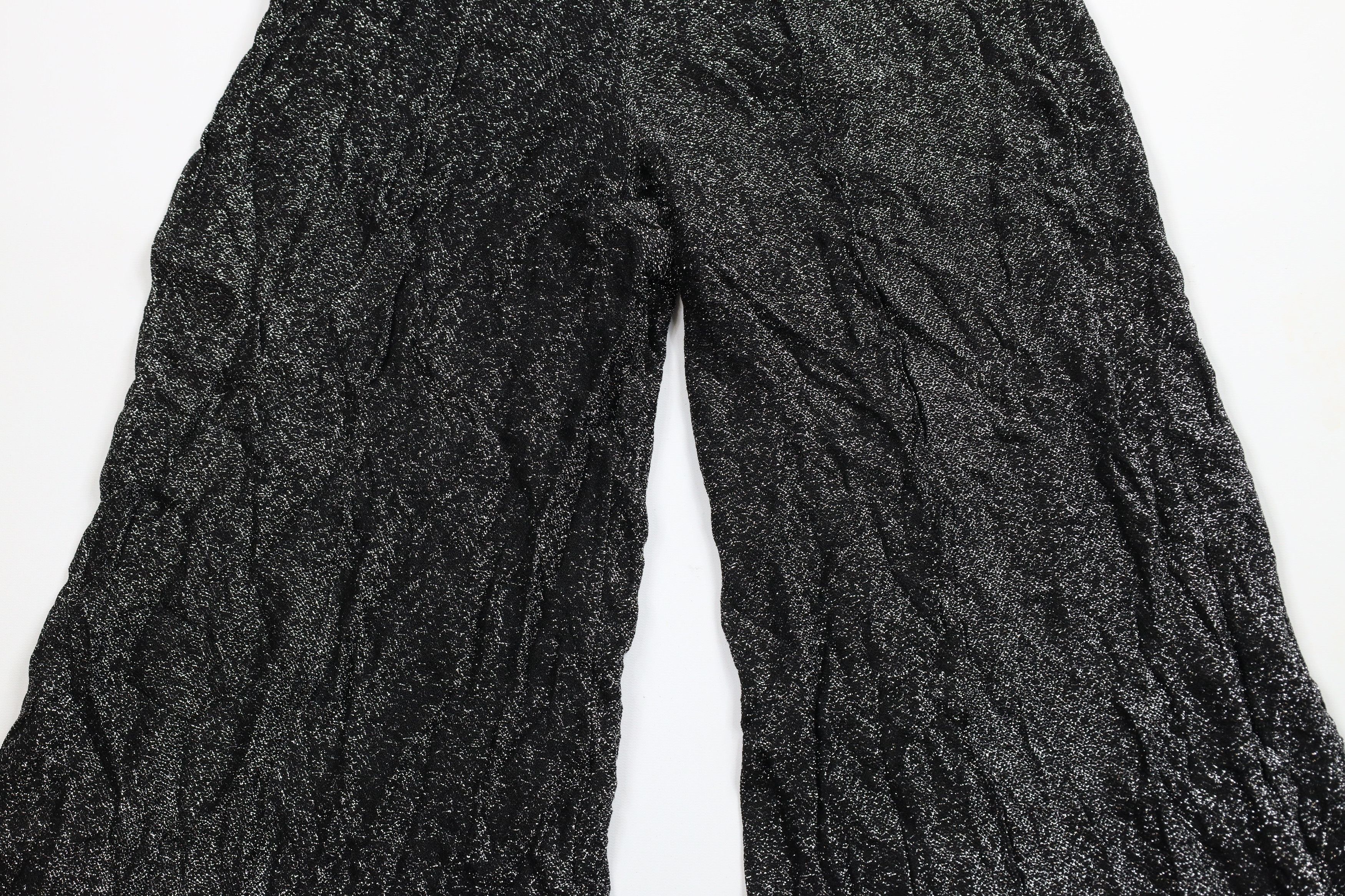 Vintage Vintage60s 70s Boho Chic Sheer Knit Bell Bottoms Pants USA Size 36" / US 14 / IT 50 - 3 Thumbnail