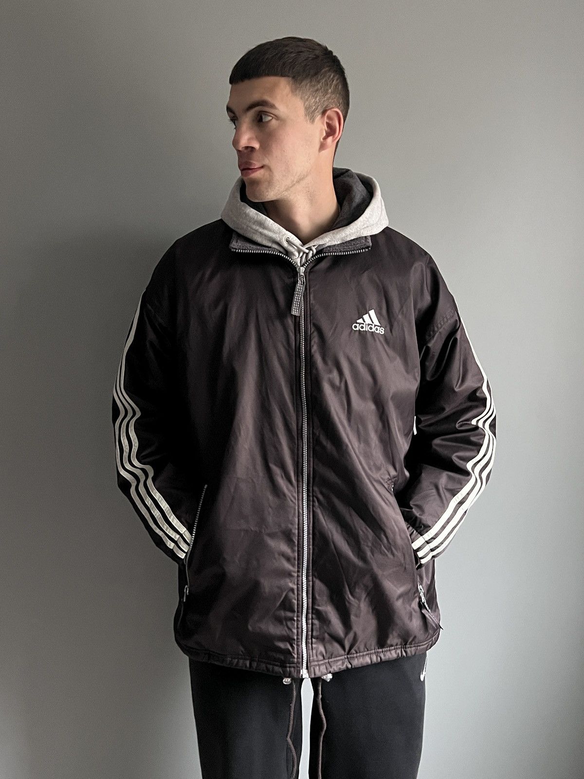 Adidas × Vintage Vintage Adidas Brown Coach Jacket Size US M / EU 48-50 / 2 - 6 Thumbnail