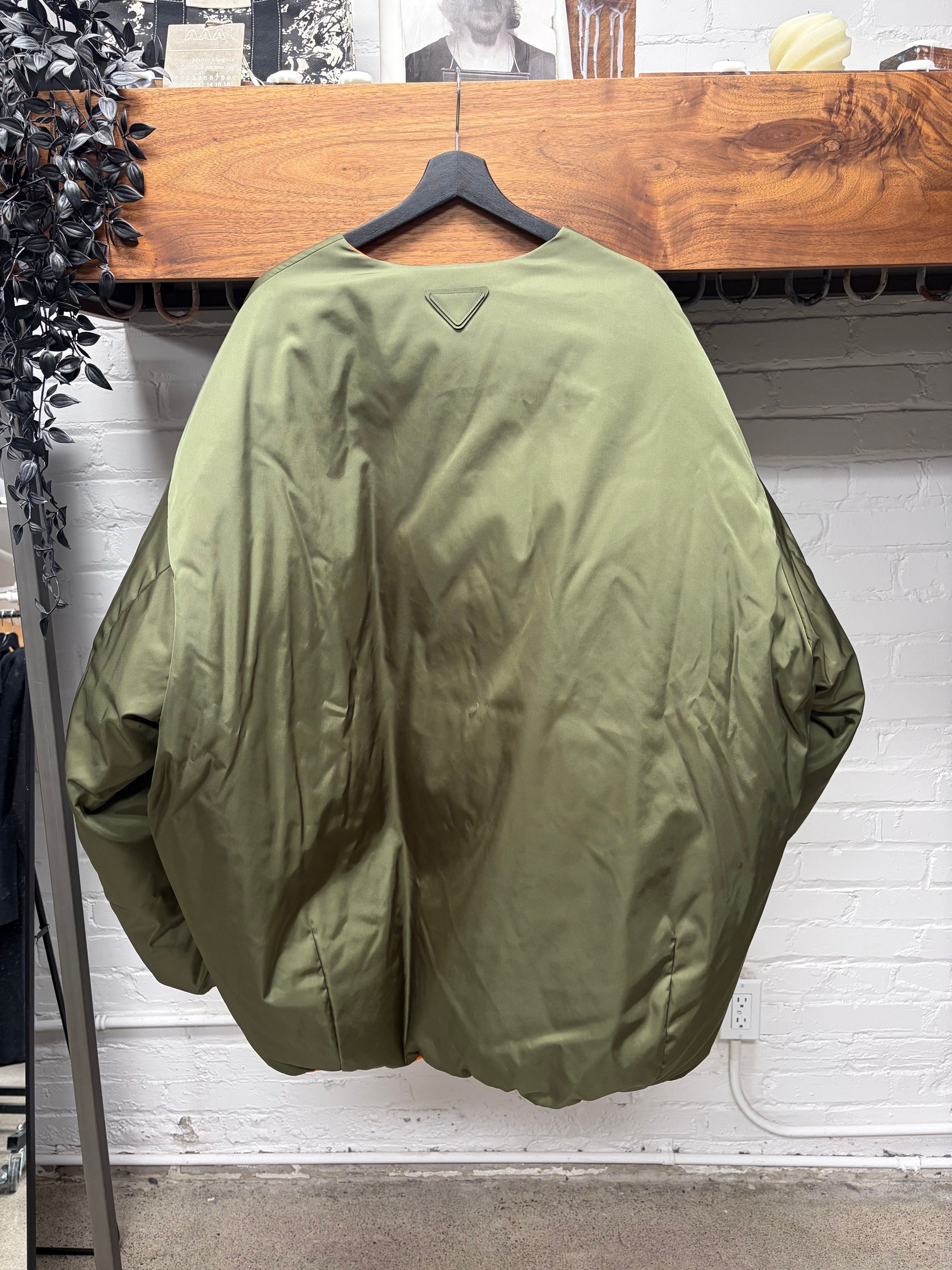 Prada Prada Military Green Re-Nylon Oversized Bomber Jacket Size US L / EU 52-54 / 3 - 3 Thumbnail