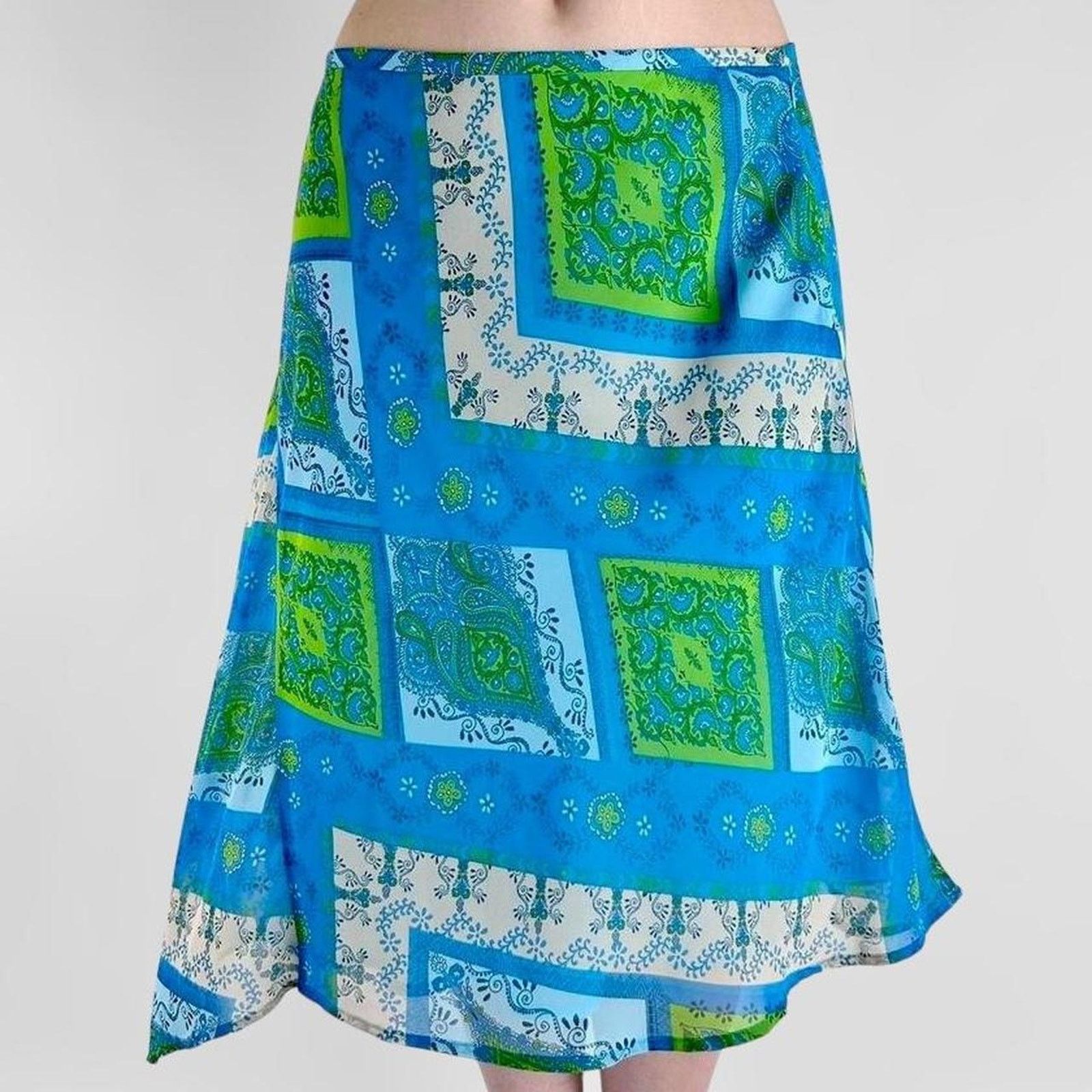 Other blue y2k fairy patchwork skirt Size 36" / US 14 / IT 50 - 3 Thumbnail
