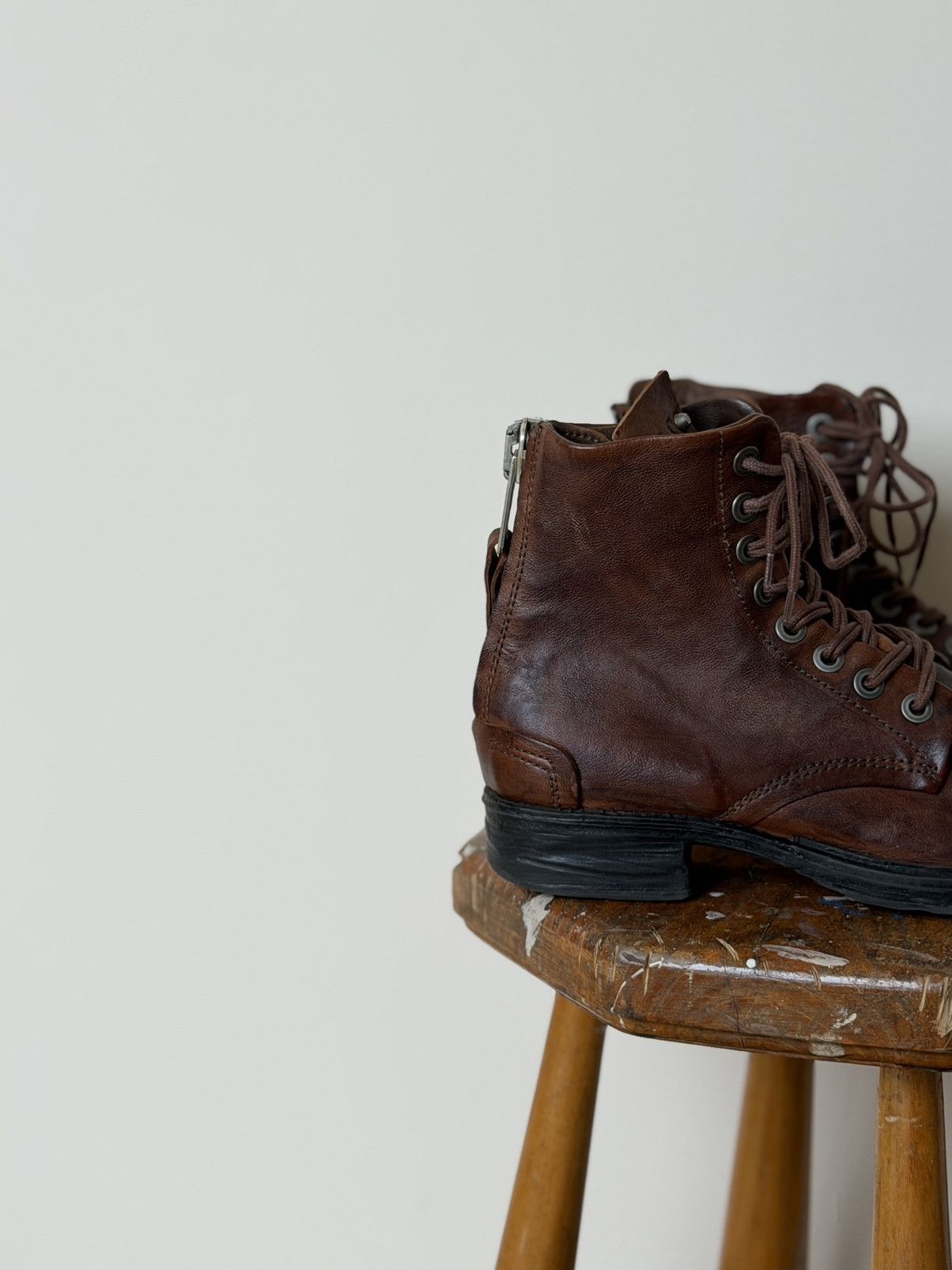 A.S.98 A.S.98 AirStep Guidi Vibe Ankle-Zip Vestern Leather Boots Size US 5.5 / EU 38 - 3 Thumbnail