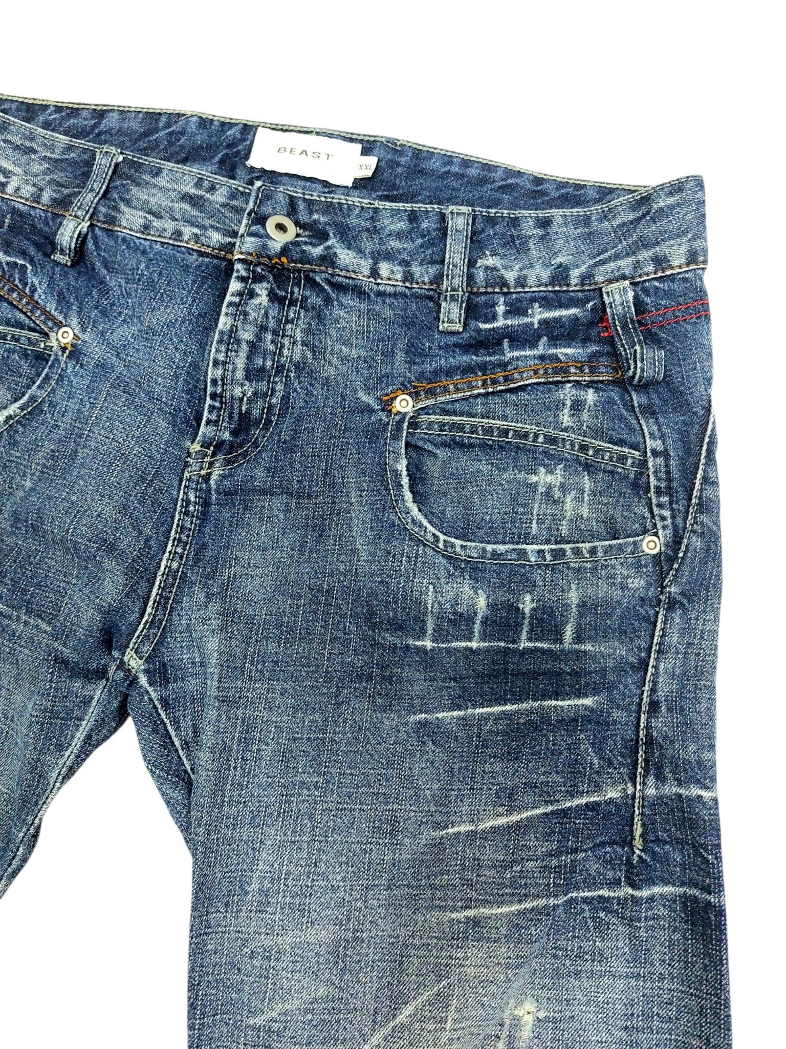 Vintage 🔥Beast Vintage Rugged Denim Baggy Style Size US 36 / EU 52 - 7 Thumbnail