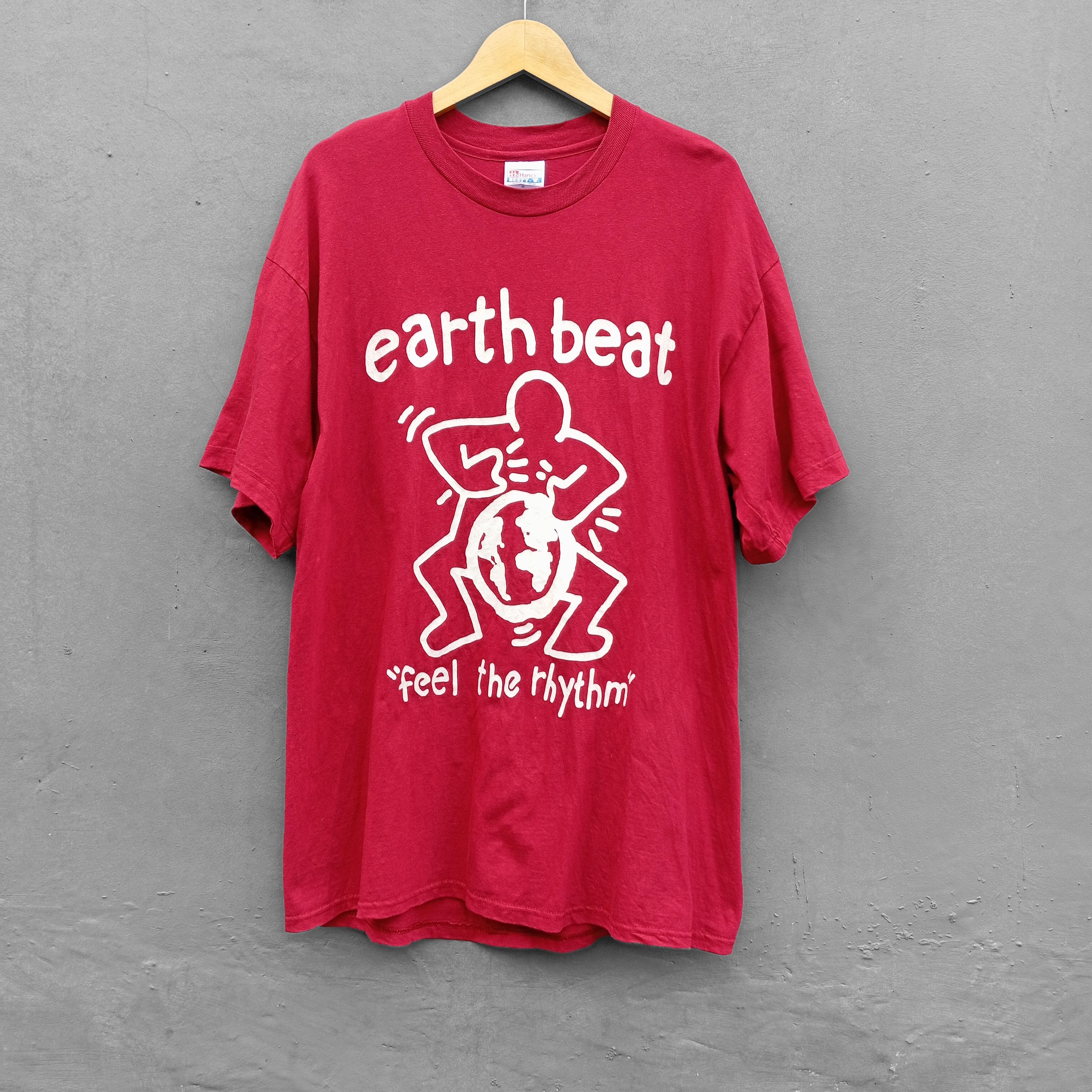 Keith Haring Vintage Keith Haring Earth Beat World Issue 90s t shirts Size US XL / EU 56 / 4 - 1 Thumbnail