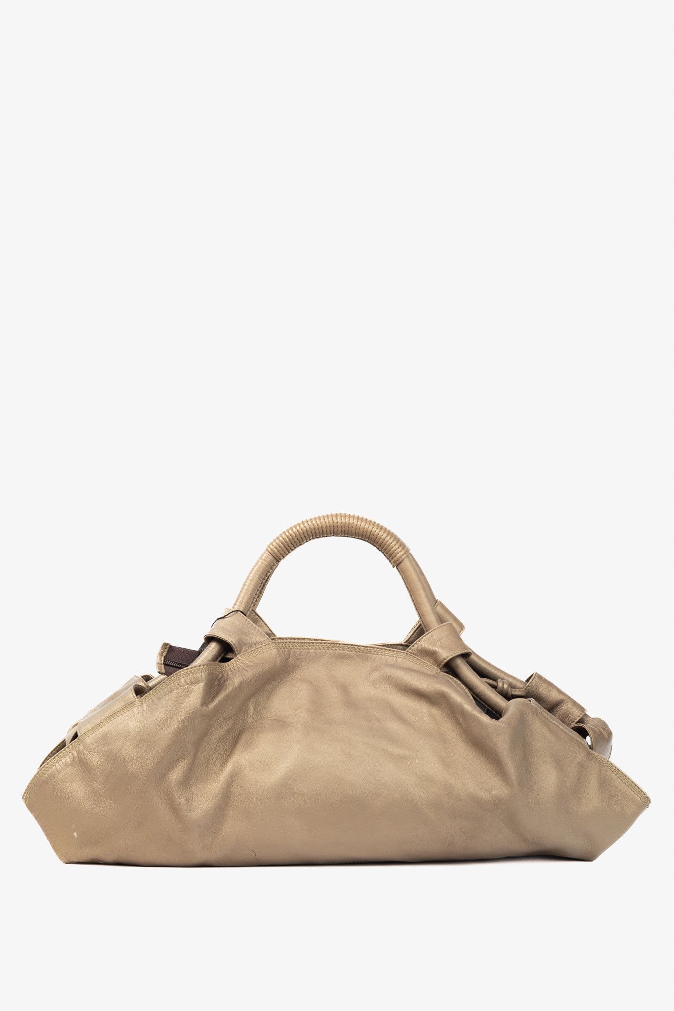 Loewe Loewe Nappa Aire Metallic Gold Sheep Skin Anagram Handbag Size ONE SIZE - 4 Thumbnail