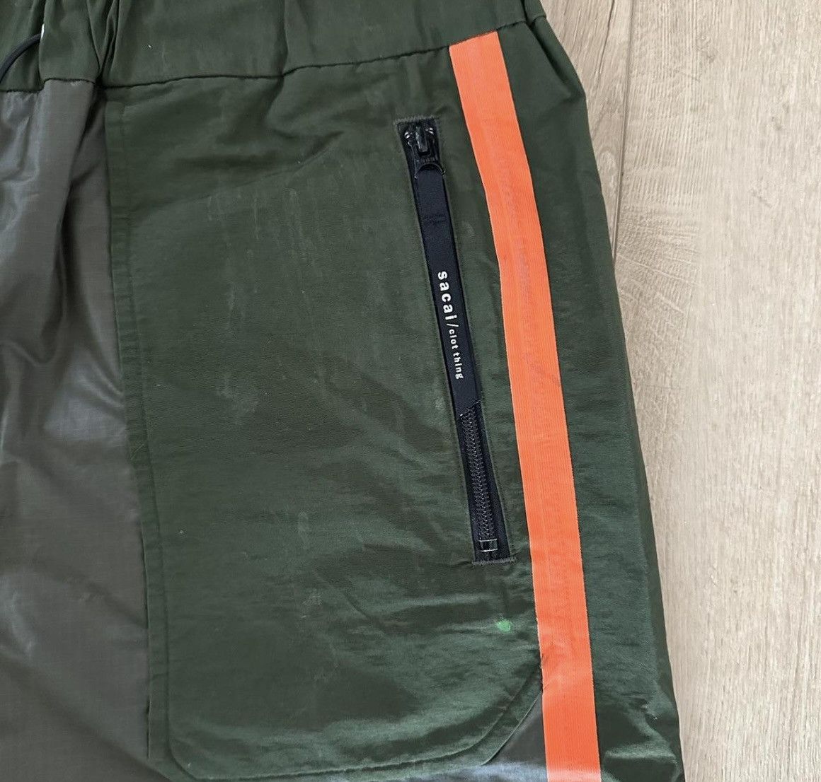 CLOT × Nike × Sacai Olive green joggers Size US 34 / EU 50 - 3 Thumbnail