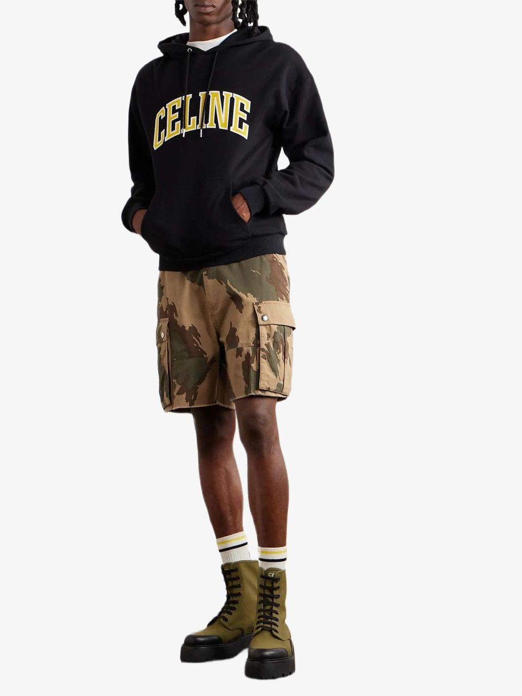 Celine o1bcso1str0526 2Z675064Y Printed Short in Beige/Vert Size US 36 / EU 52 - 2 Thumbnail