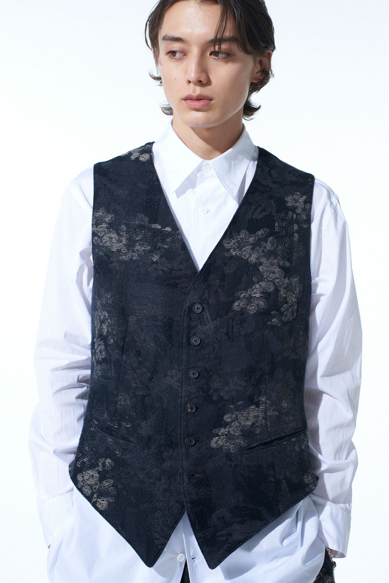 Yohji Yamamoto S'yte Yohji Yamamoto - FADED FLORAL JACQUARD VEST Size US L / EU 52-54 / 3 - 7 Thumbnail