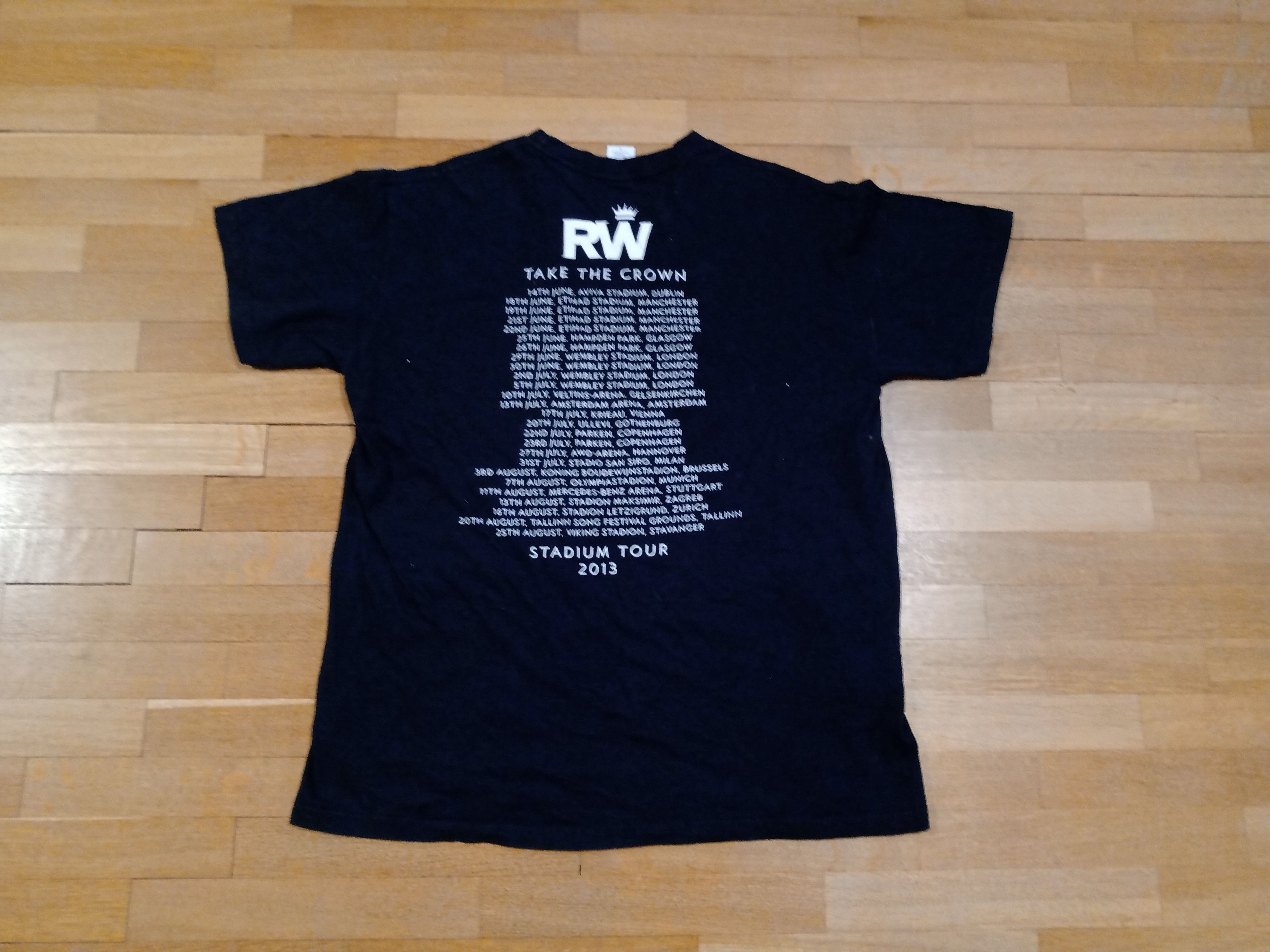 Vintage Robbie Williams Take the Crown Stadium Tour 2013 Shirt Size US L / EU 52-54 / 3 - 6 Thumbnail
