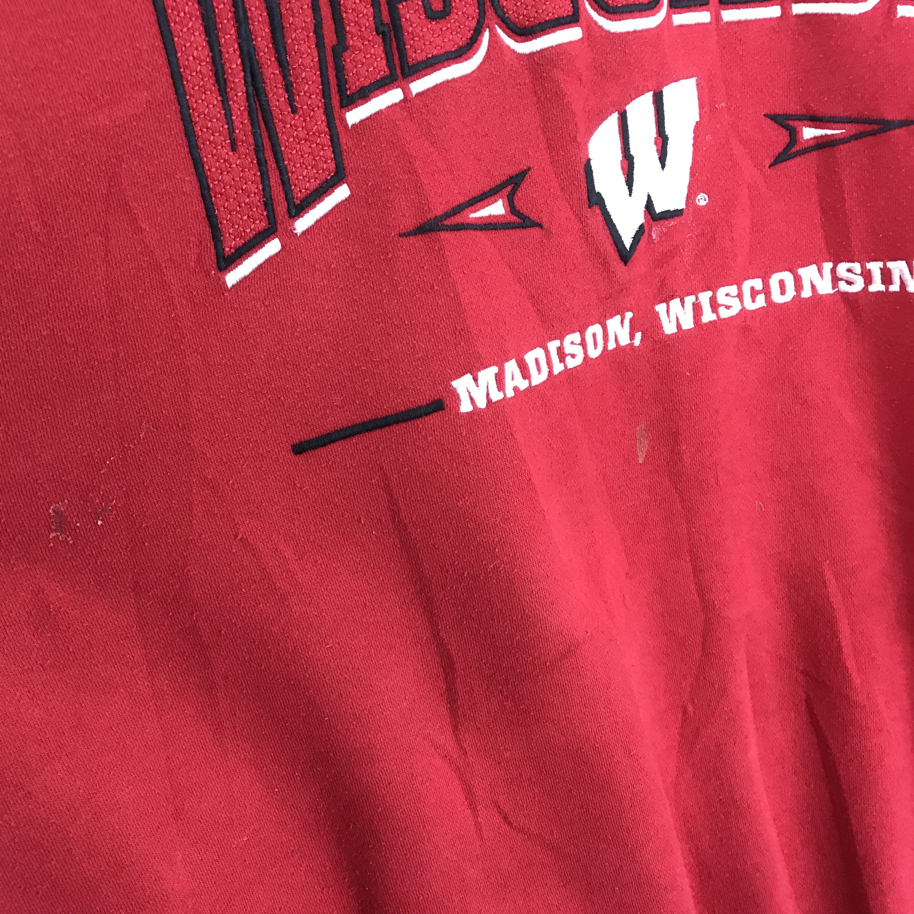 NCAA Vintage 90s Wisconsin Badgers Ncaa Sweatshirt - 250 Size US XXL / EU 58 / 5 - 4 Thumbnail