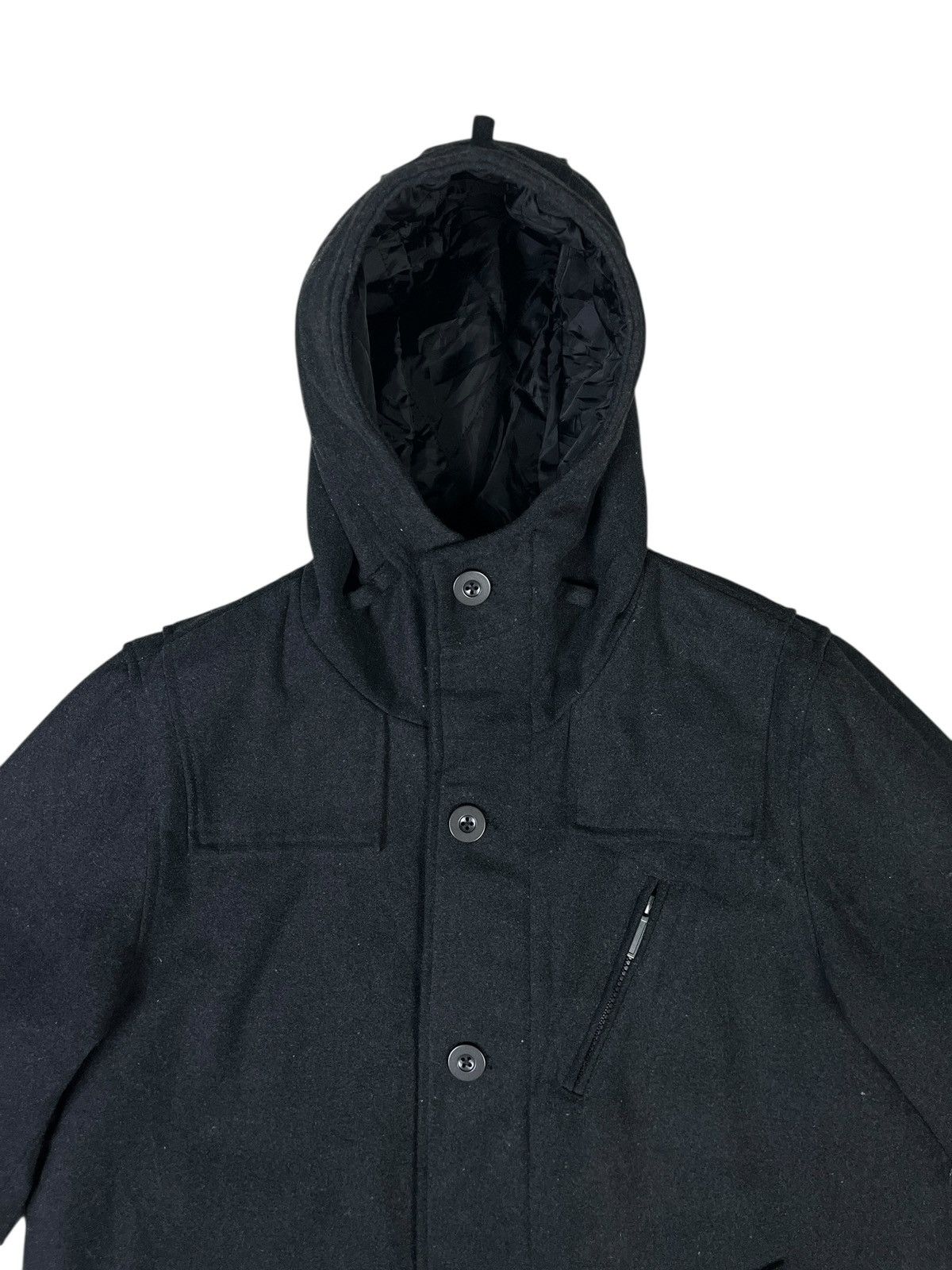 Japanese Brand × semanticdesign Semantic Design Wool Heavy Coat with Hood Size US M / EU 48-50 / 2 - 3 Thumbnail