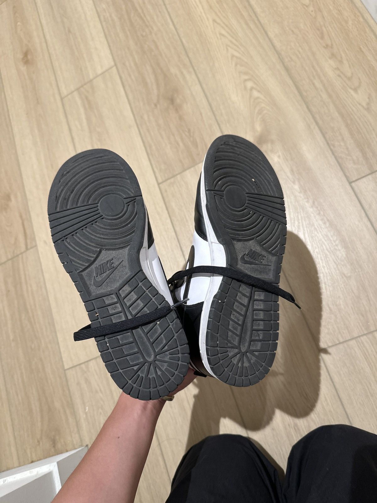 Nike Nike Dunks B&W Panda High Tops, size 10.5 Size US 10.5 / EU 43-44 - 5 Thumbnail