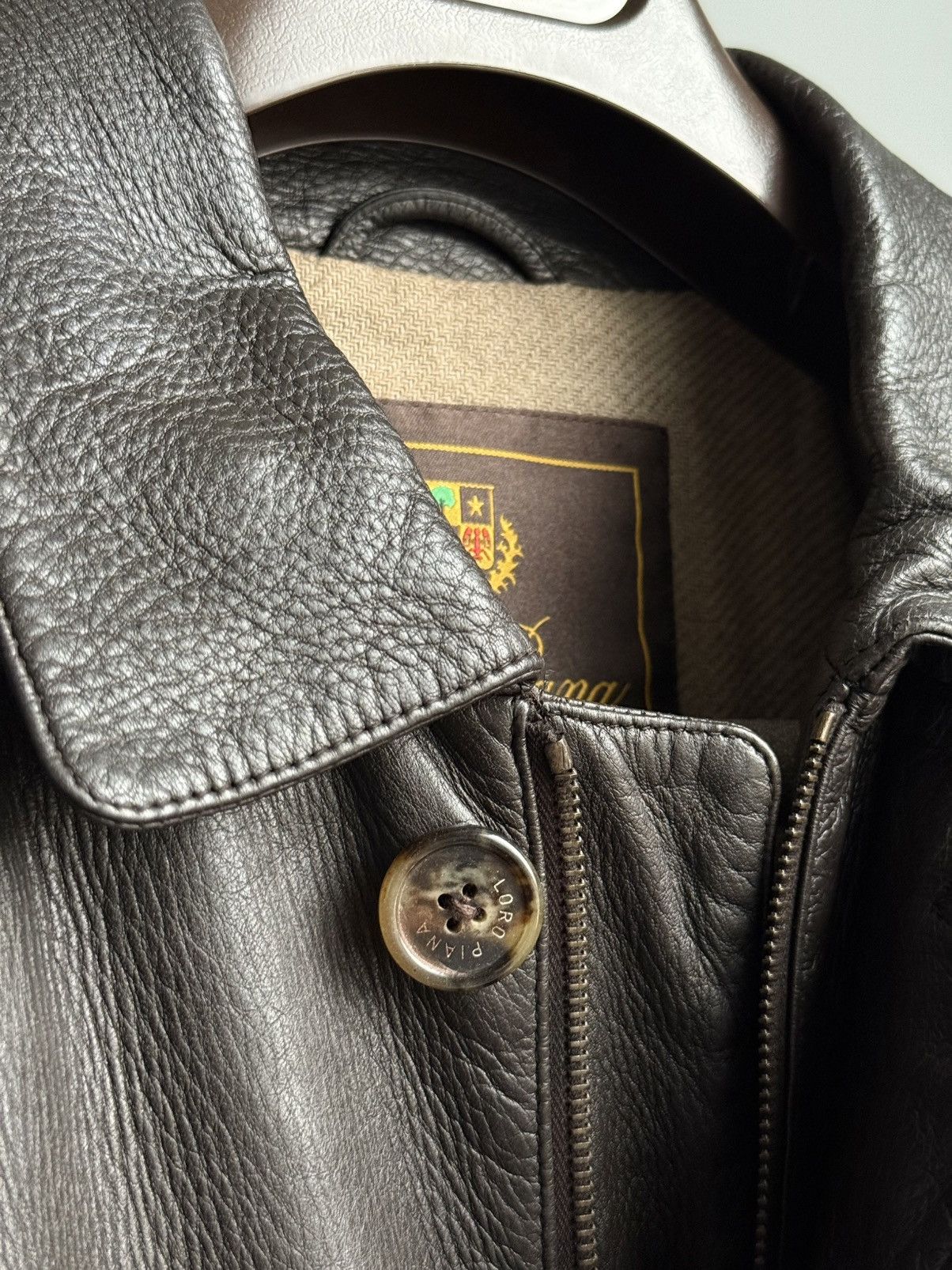 Loro Piana Loro Piana Brown Deer Leather Cashmere Lined Coat 3/4 sleeve Size US L / EU 52-54 / 3 - 10 Thumbnail