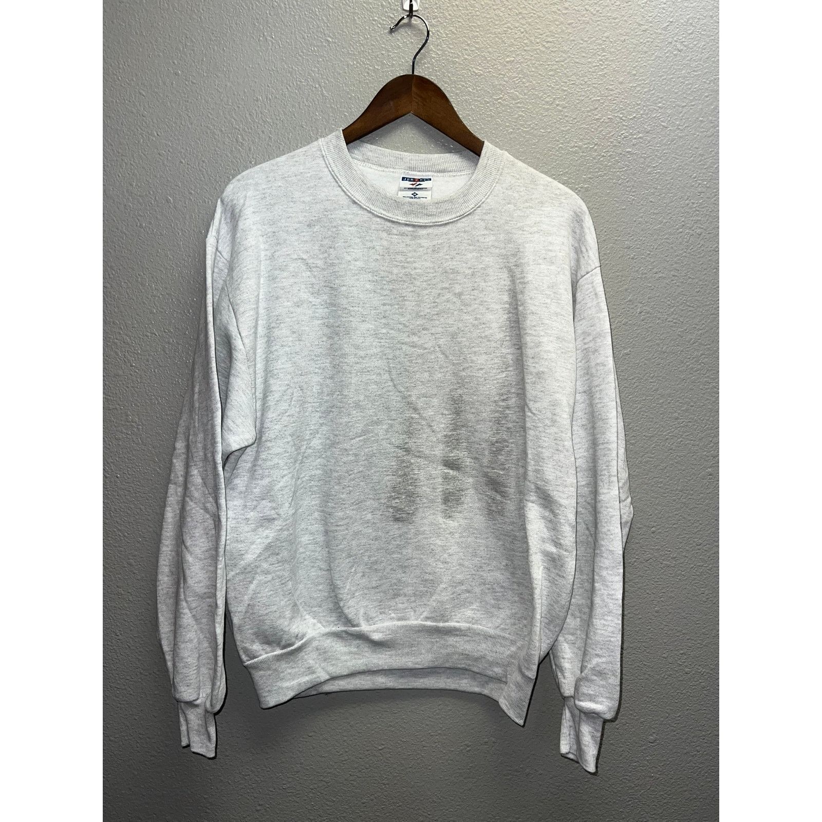 Vintage Vintage Gray Jerzees Blank Sweatshirt Nublend 90s Stained M Size US M / EU 48-50 / 2 - 1 Thumbnail