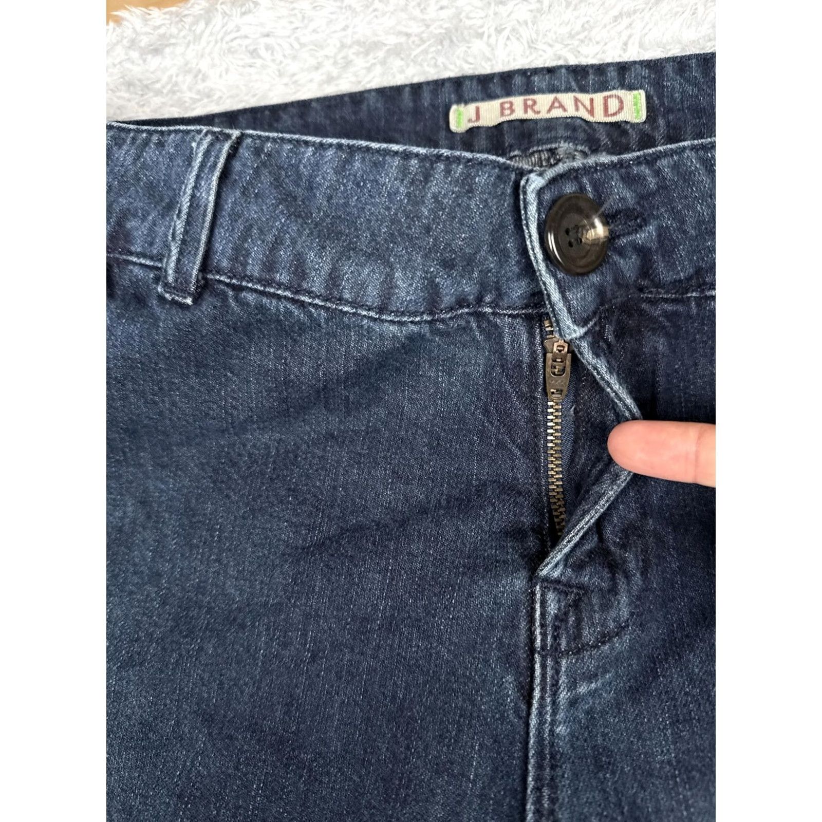 J Brand J Brand Jeans Womens 34x34 Dark Blue Obsidian Wash Mid Rise Relaxed Wide-Leg Denim 100% Cotton Mens? No, Womens Size 24" / US 00 / IT 34 - 5 Thumbnail