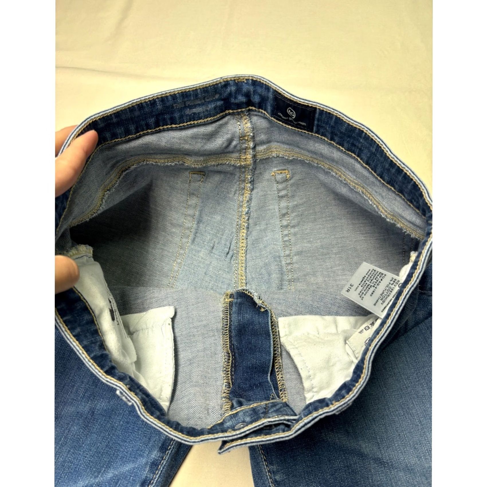 Vintage AG Adriano Goldschmied Cropped Denim Jeans - Premium Fit 31x25 Size 24" / US 00 / IT 34 - 4 Thumbnail