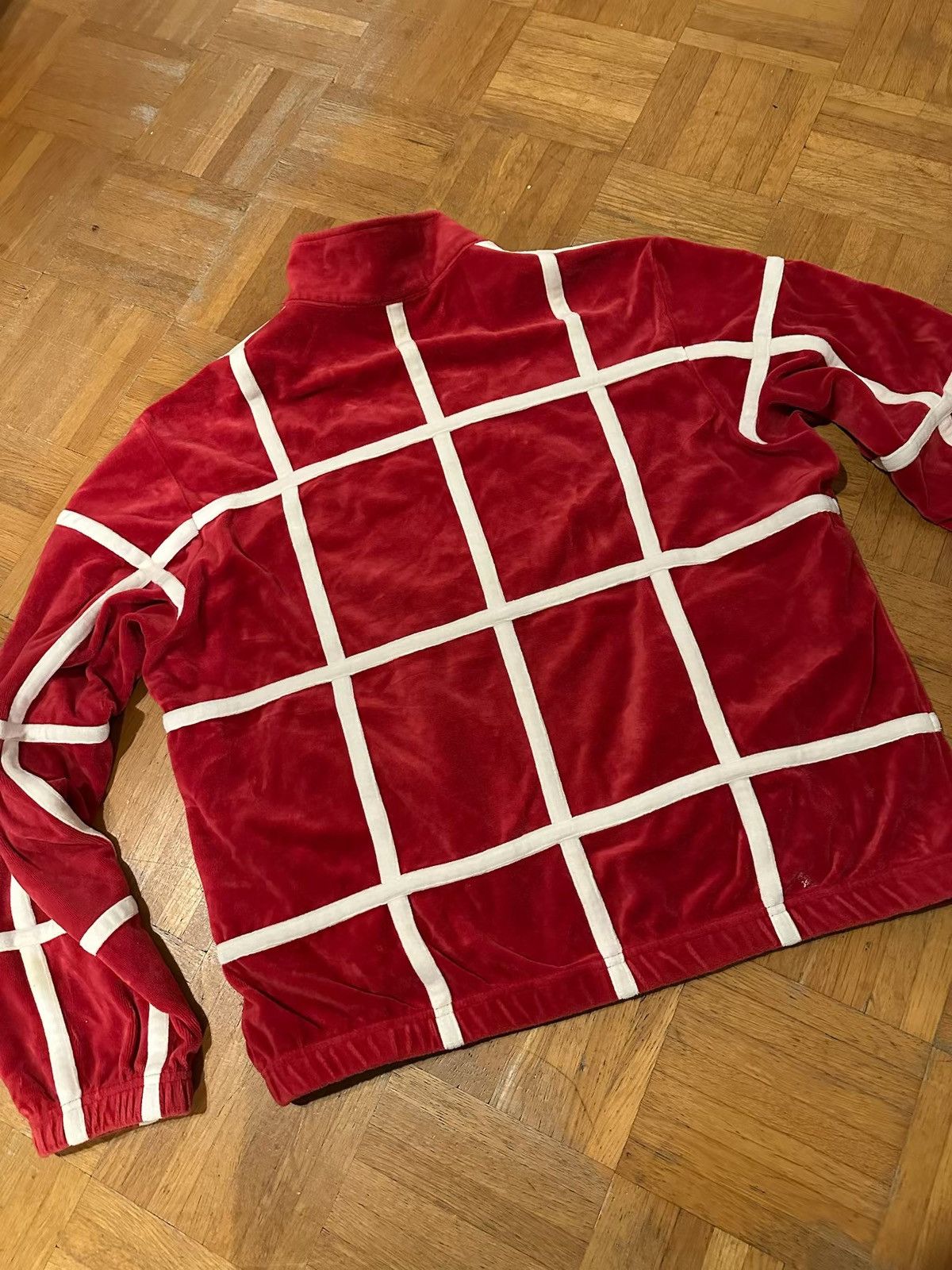 Supreme Supreme Grid Taping Velour Jacket SS20 Size US L / EU 52-54 / 3 - 5 Thumbnail