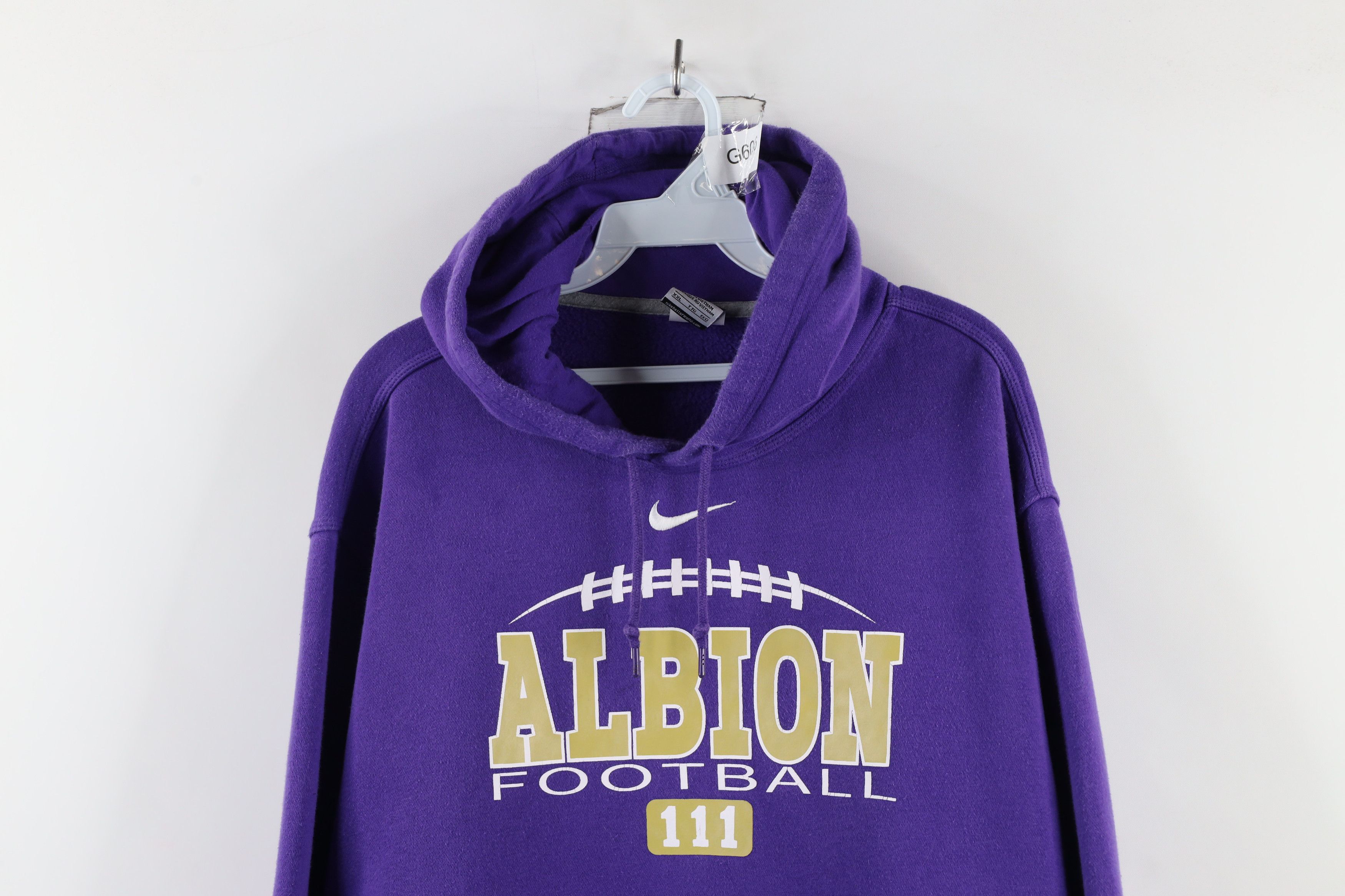 Nike × Vintage Vintage Nike College Football Hoodie Sweatshirt Purple Size US XXL / EU 58 / 5 - 2 Thumbnail