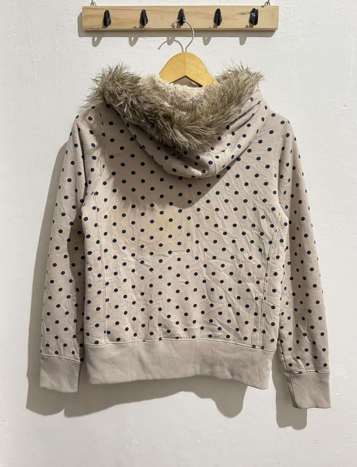 Japanese Brand Y2k GU polkadot ifsixwasnine style fur hoodie Size US S / EU 44-46 / 1 - 3 Thumbnail