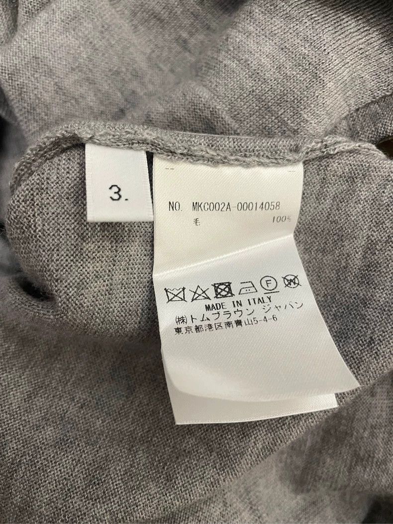 Thom Browne Thom Browne Light gray classic wool cardigan jacket 2505-N Size US L / EU 52-54 / 3 - 6 Thumbnail