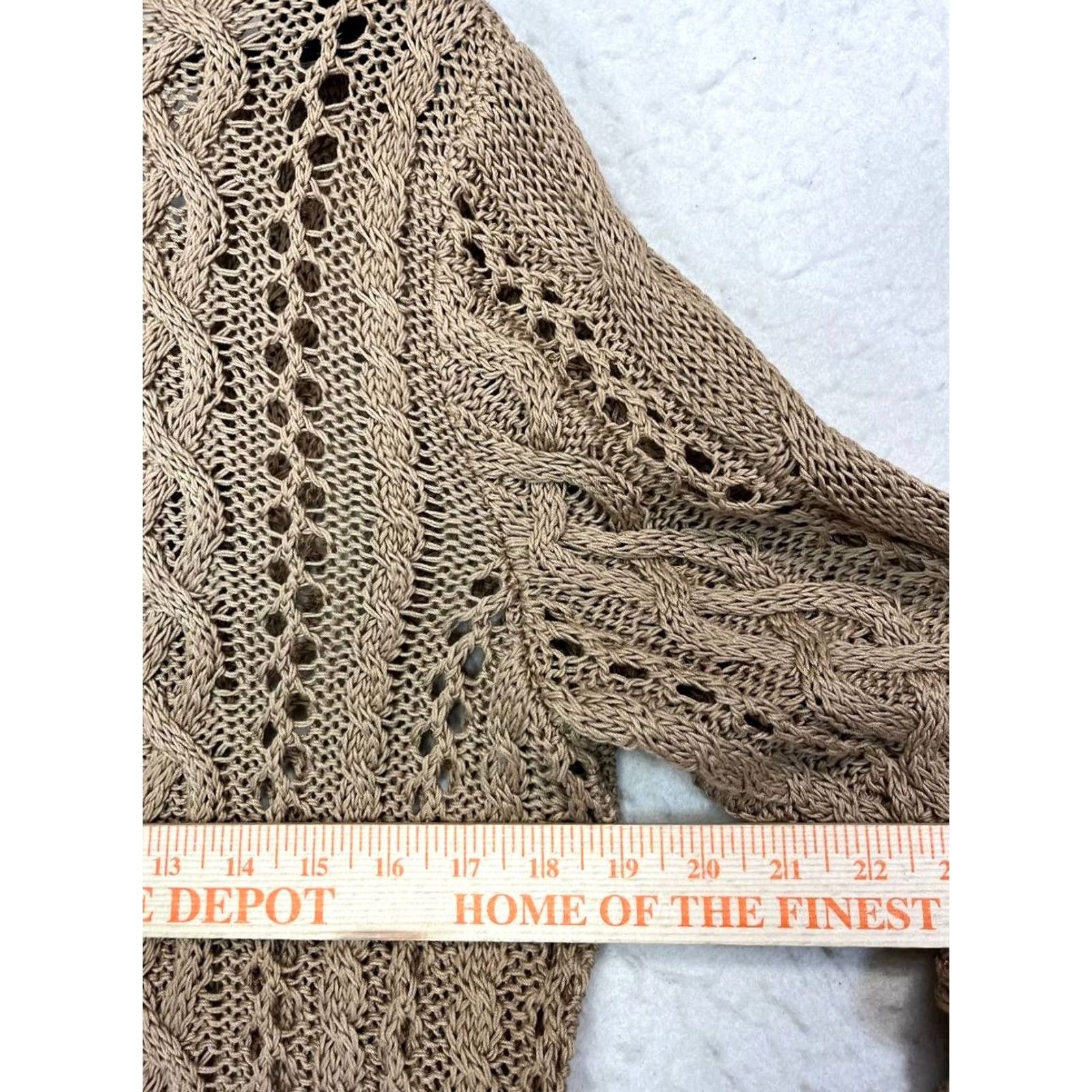 Polo Ralph Lauren VINTAGE Polo Ralph Lauren Women Plus XL Cable Knit Sweater V-Neck Blush Brown Pullover Knitwear Preppy Size XL / US 12-14 / IT 48-50 - 3 Thumbnail