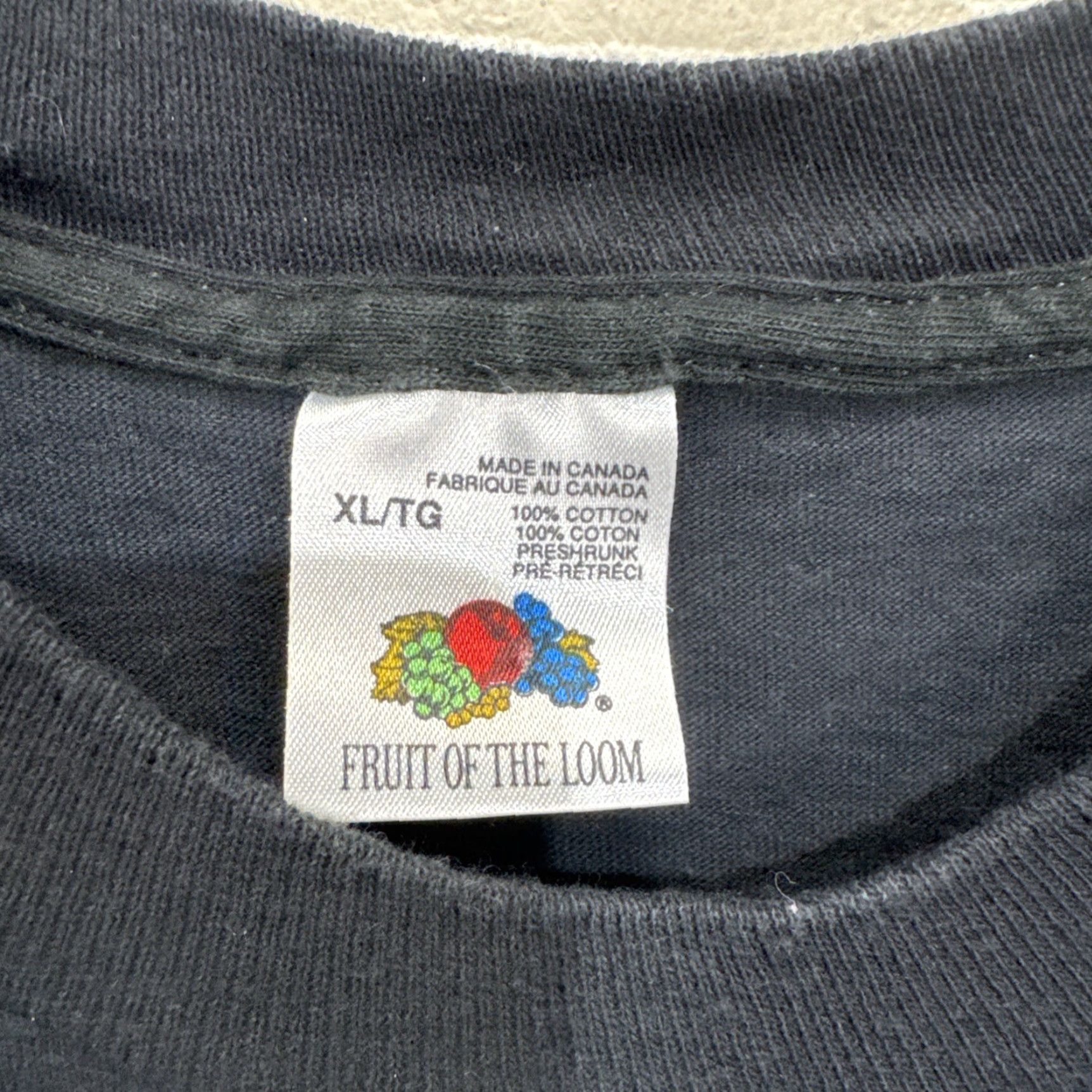Fruit Of The Loom VINTAGE Fruit of the Loom 90s Stuart Katt Cat Wants Out Graphic Tee T-Shirt Black Adult Large Single Stitch Mens Size US L / EU 52-54 / 3 - 3 Thumbnail