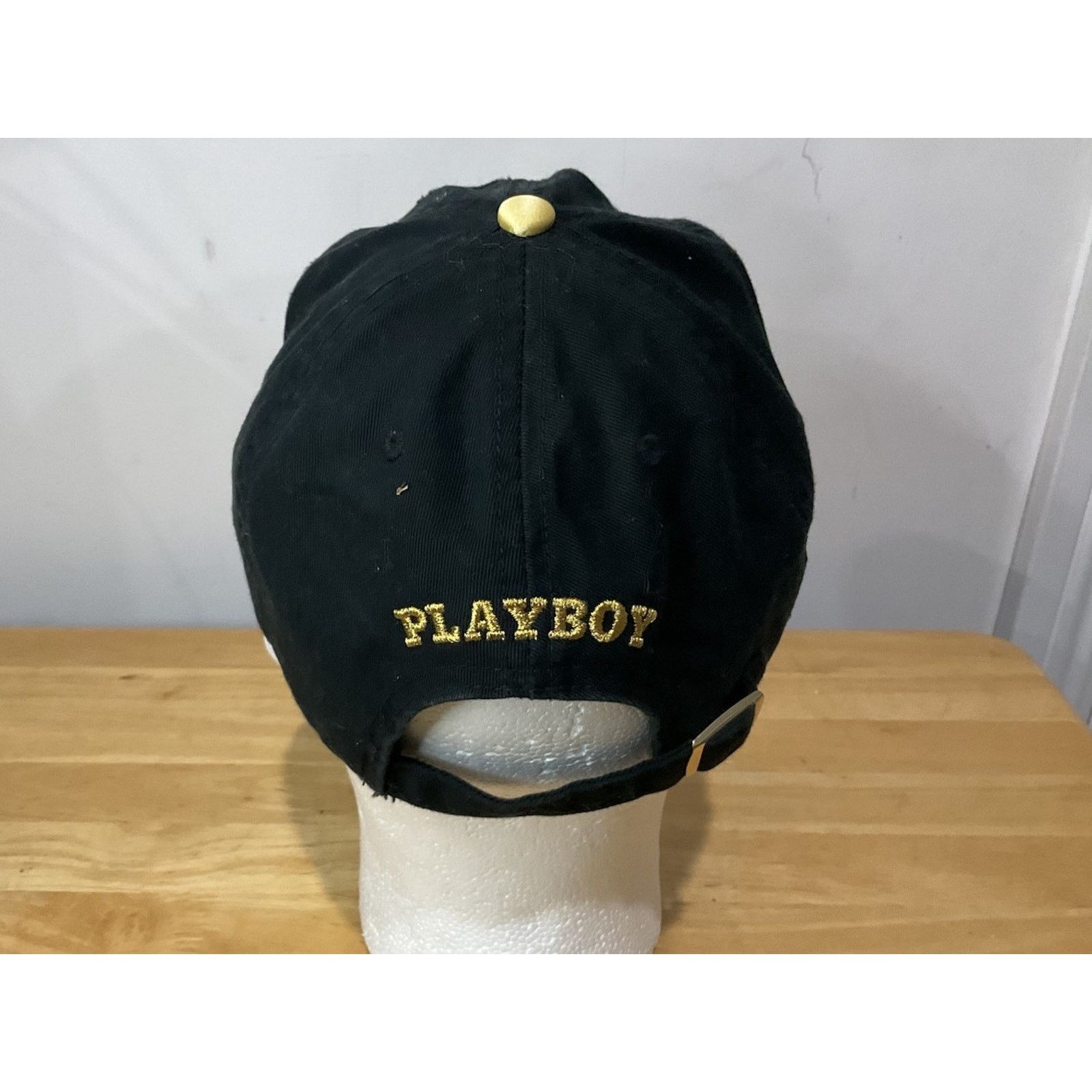 Lids Playboy Hat Strapback Black Embossed Bunny Gold Keenan Lids Size ONE SIZE - 3 Thumbnail