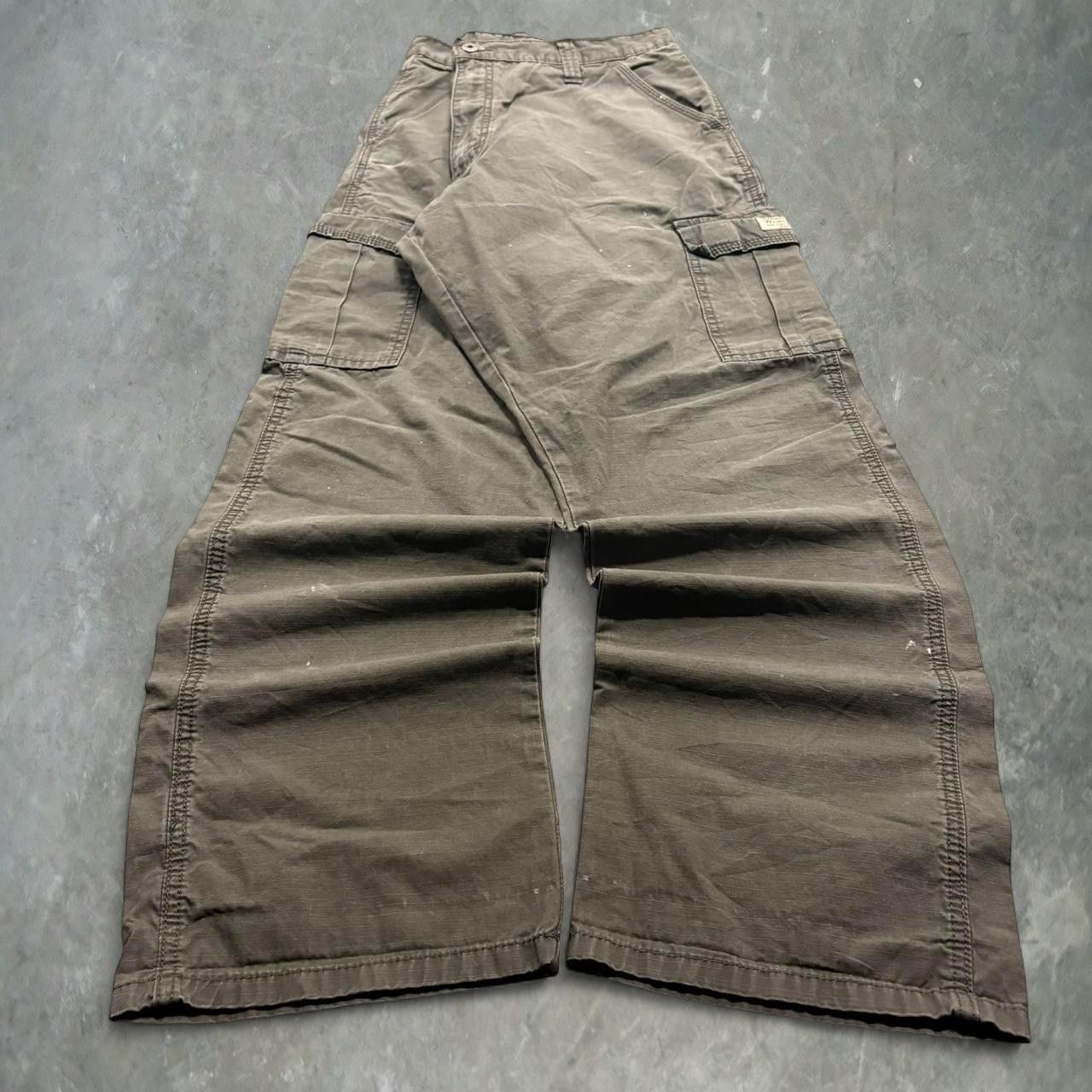 Vintage Crazy Vintage Y2K 2000 Super Baggy Wideleg Dark Grey Grunge Streetwear Cargo pants! Size US 38 / EU 54 - 1 Thumbnail