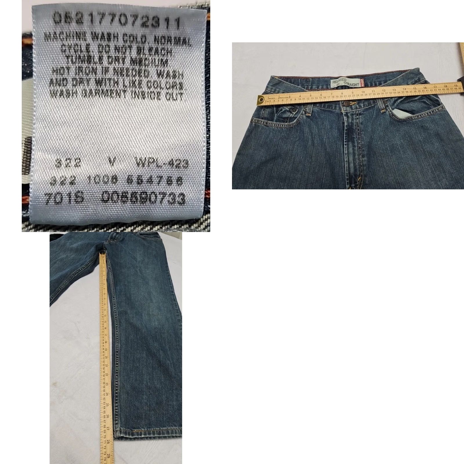 Levi's VINTAGE Levi’s 559 Jeans Men 34 Regular 30 Inseam Blue Denim Relaxed Straight Mid Rise Jeans Men Adjusted to 34x30? Size US 34 / EU 50 - 8 Thumbnail