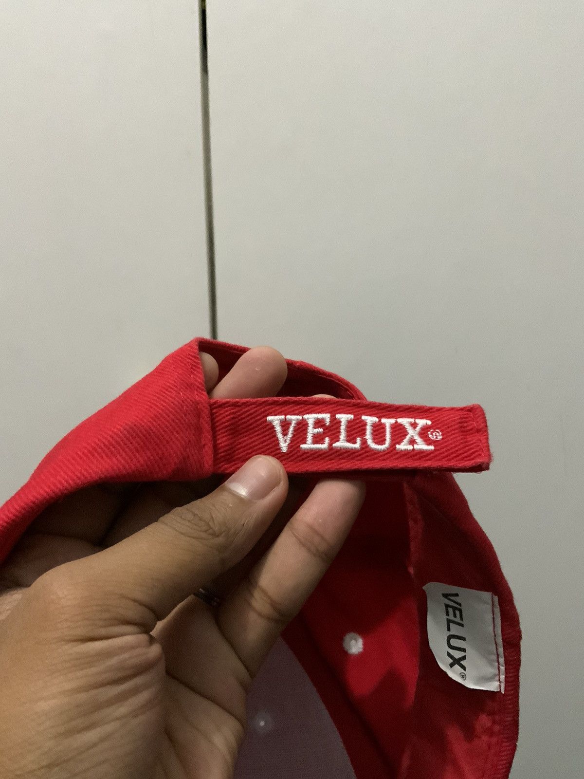 Vintage Velux Big Logo Embroidery Red Hat Cap Size ONE SIZE - 9 Thumbnail