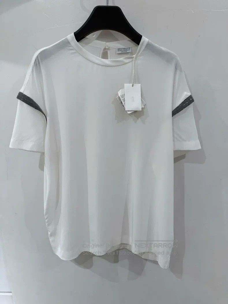 Brunello Cucinelli Brunello Cucinelli Silk Short-sleeve Size S / US 4 / IT 40 - 1 Thumbnail