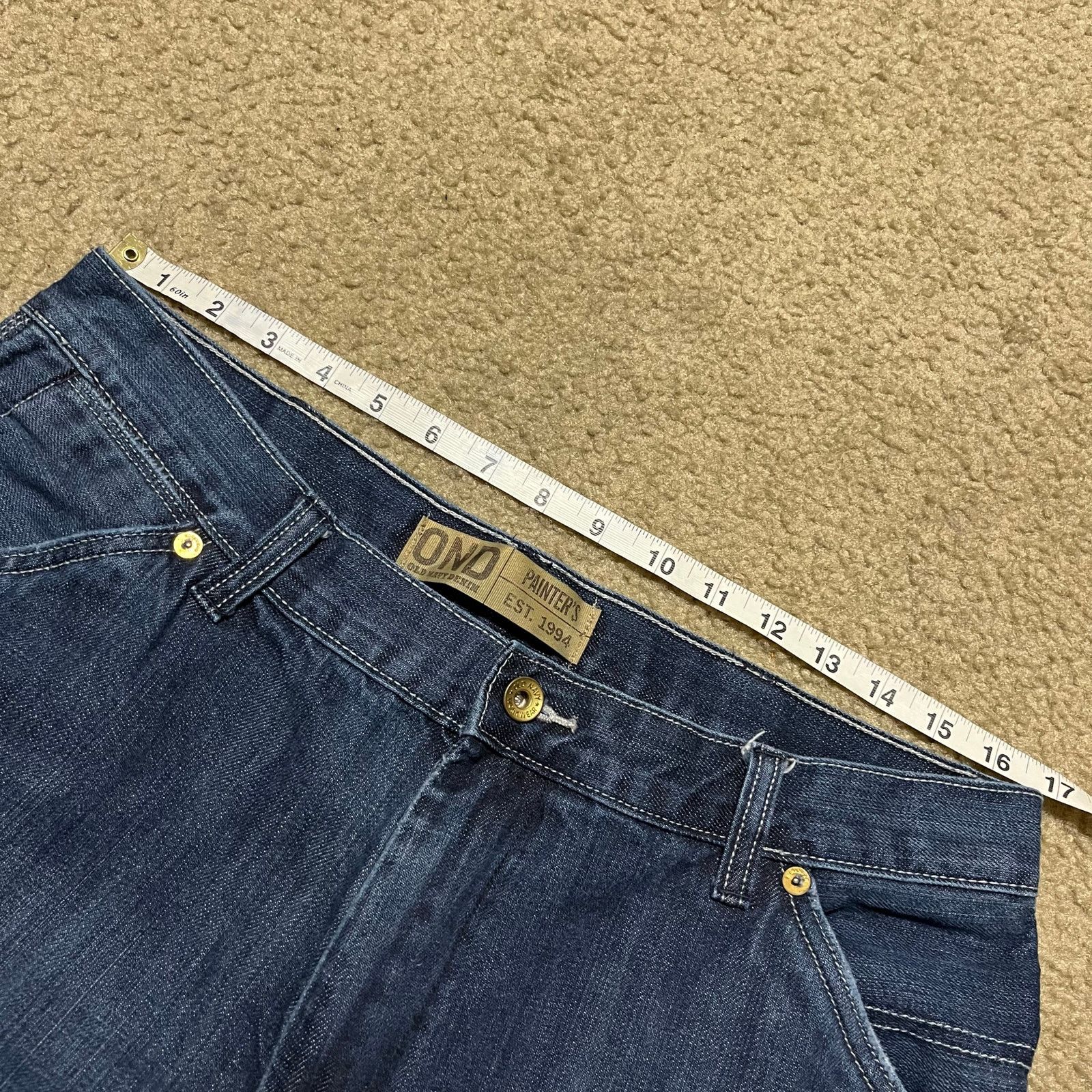 Old Navy Old Navy Painters Baggy Skater Wide Leg Dark Jeans 34Wx32L Size US 34 / EU 50 - 6 Thumbnail