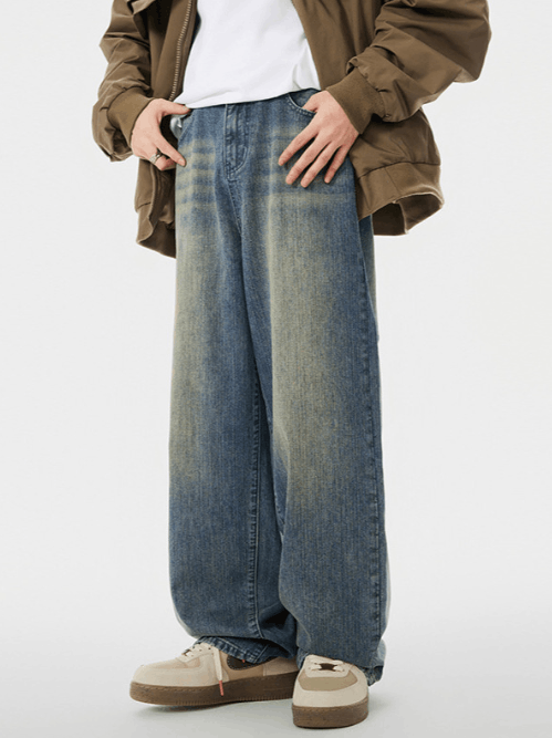 Japanese Brand Vintage distressed washed cleanfit straight versatile jeans Size US 32 / EU 48 - 1 Thumbnail