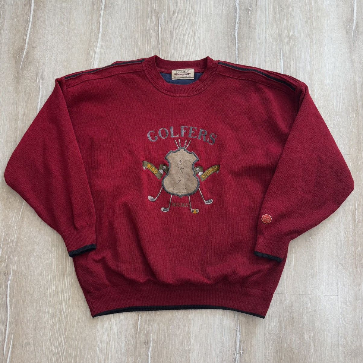 Vintage Vintage Belika Golfers Windstopper Men's Sweater Gore Red XL Size US XL / EU 56 / 4 - 11 Thumbnail