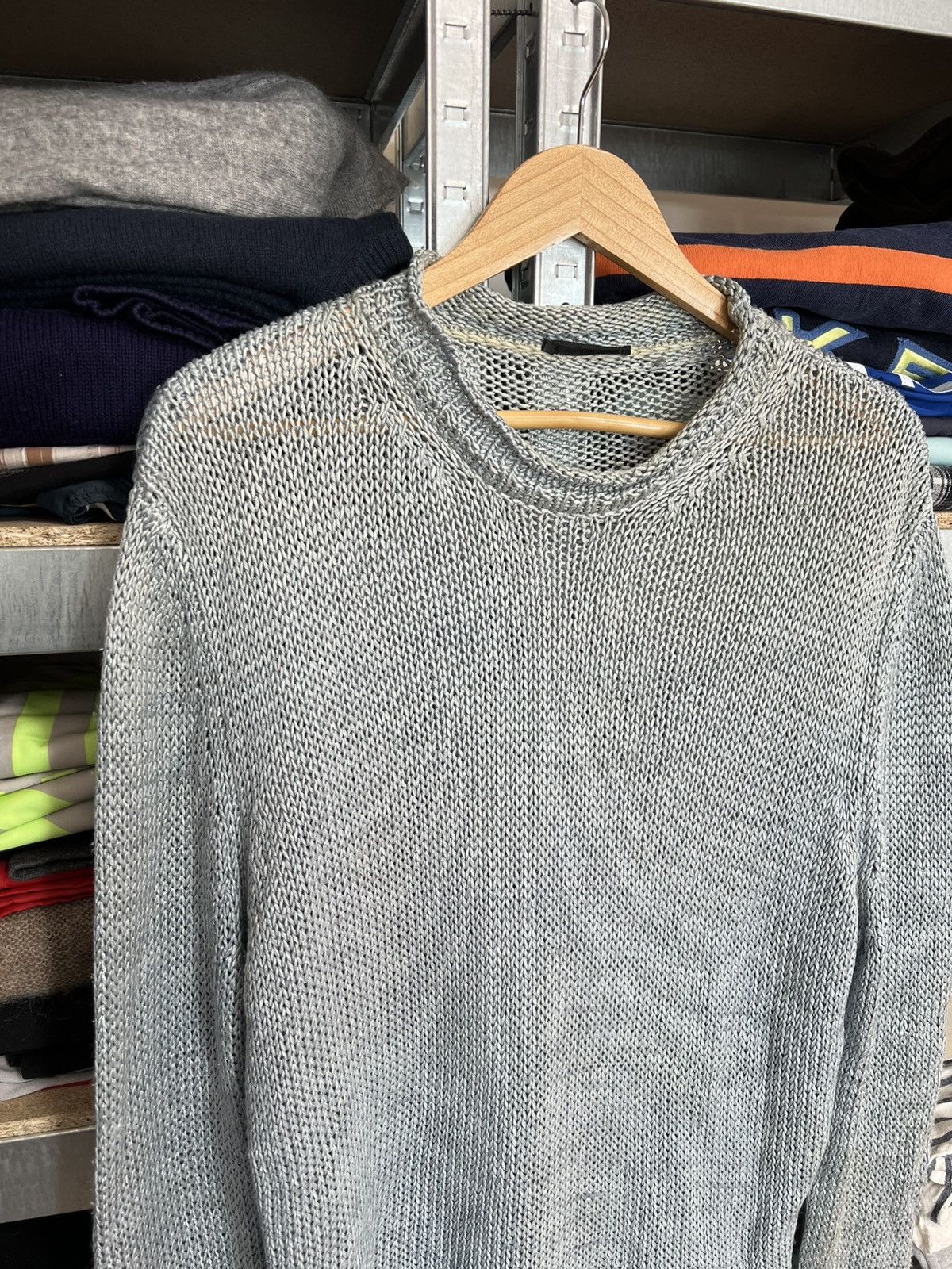 Valentino × Vintage Vintage Men’s Valentino Crochet Open Knit Sweater Pullover M Size US M / EU 48-50 / 2 - 2 Thumbnail