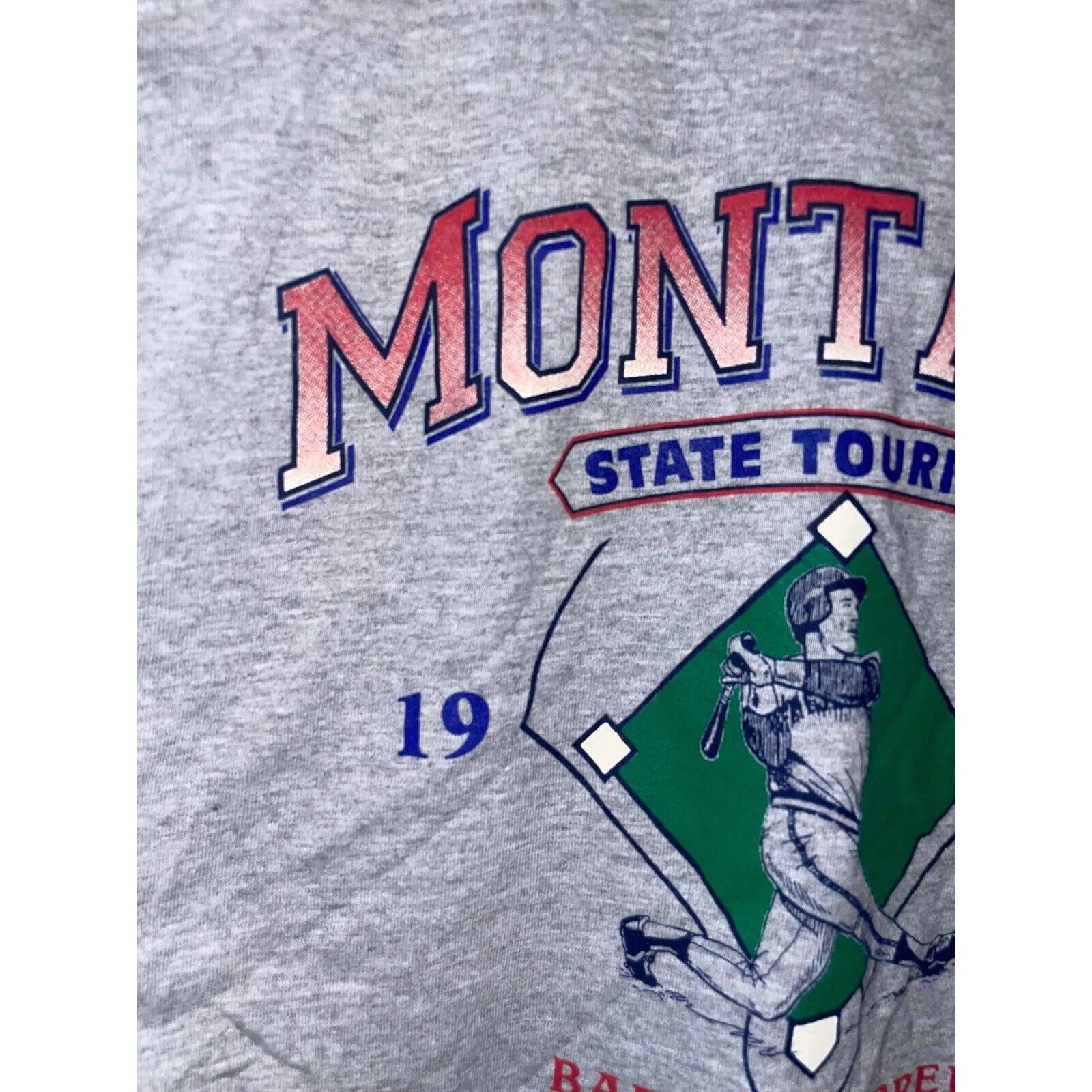 Anvil Vintage Montana State Shirt Tourney Long Sleeve Tee 90s VTG Size US M / EU 48-50 / 2 - 6 Thumbnail