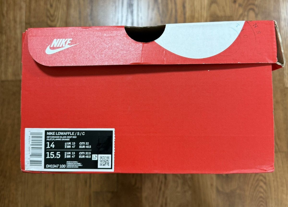 Nike × Sacai Nike LD Waffle sacai CLOT Kiss of Death Net Orange Blaze Size US 14 / EU 47 - 9 Thumbnail