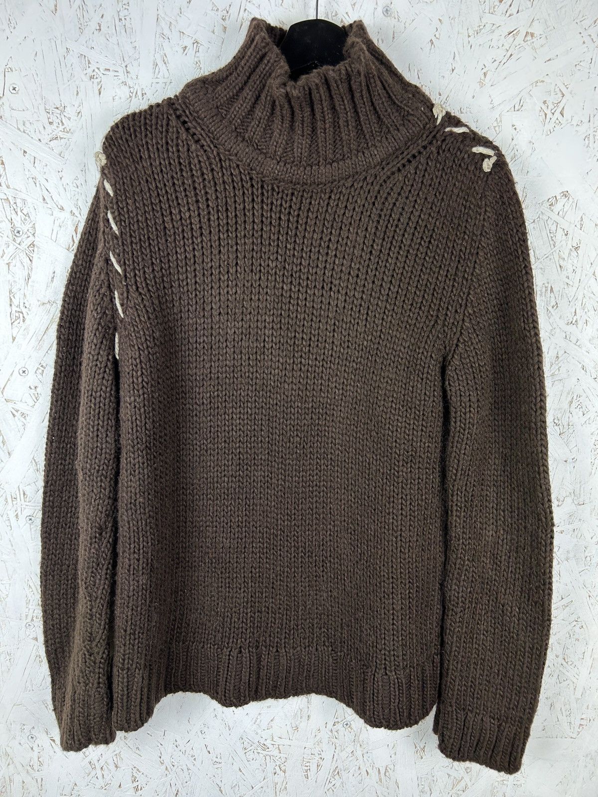 Vintage Just Cavalli Wool Turtleneck Sweater In Brown L