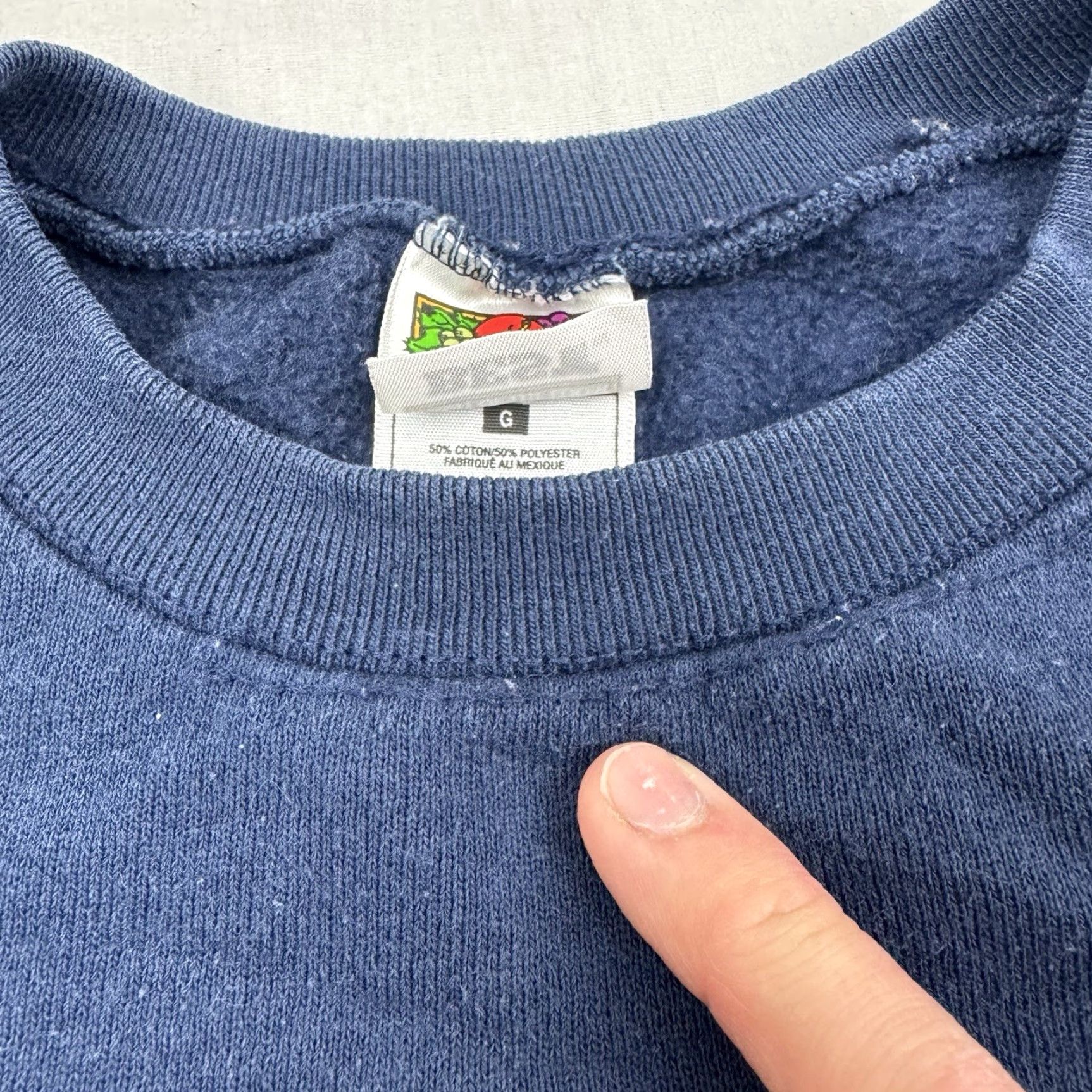 Fruit Of The Loom VINTAGE Fruit of the Loom Sweatshirt Men L Blue 90s USA Nature Constellation Crew Neck Pullover Size US L / EU 52-54 / 3 - 5 Thumbnail