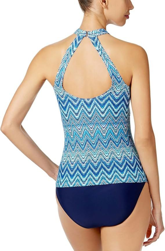 Other NWT Island Escape Chevron Tankini Top High Neck Size 6 Size M / US 6-8 / IT 42-44 - 5 Thumbnail