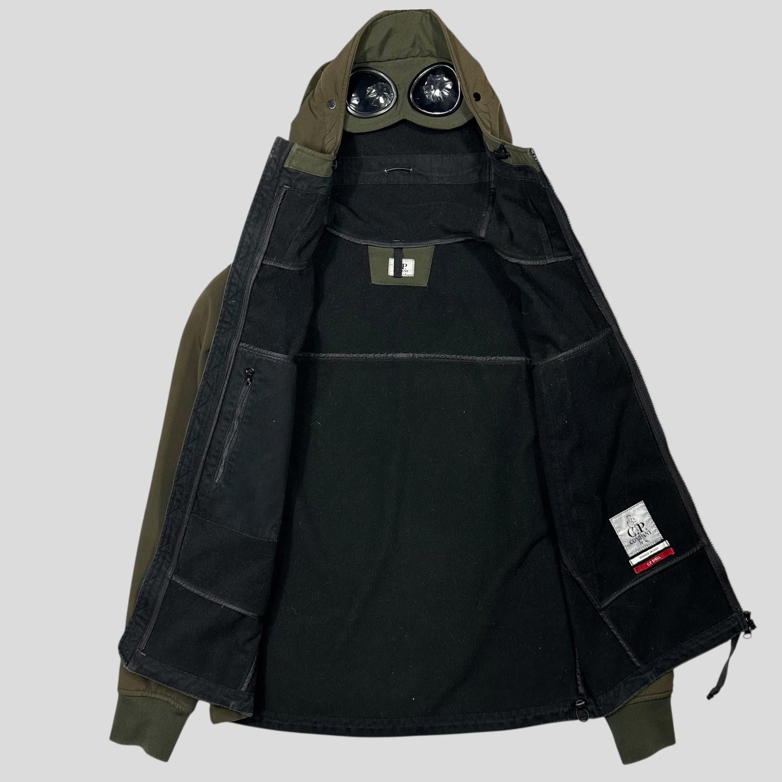 C.P. Company CP Company Khaki Soft Shell Goggle Jacket - S/M Size US M / EU 48-50 / 2 - 3 Thumbnail