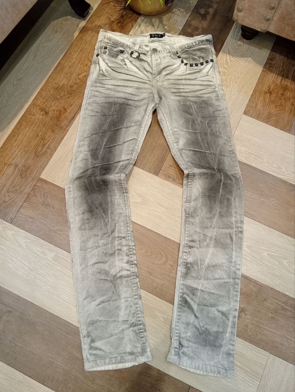 Japanese Brand K.U.I ASH PUNK CREASE CLOUDY COAT DENIM - SIZE 30 Size US 30 / EU 46 - 3 Thumbnail