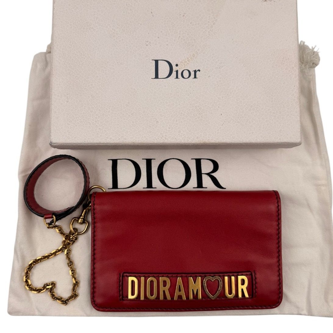 Dior Dior Dioramour Red Clutch with Chained Wristlet Size ONE SIZE - 18 Thumbnail